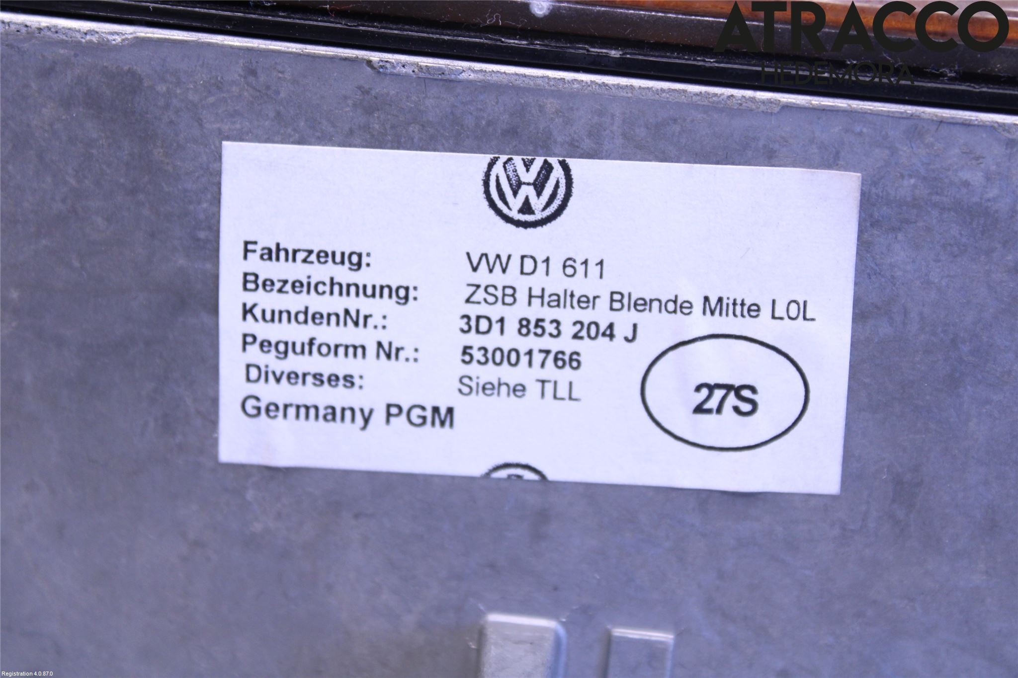 Volkswagen VW PHAETON Defrosterkanal-Munstycke