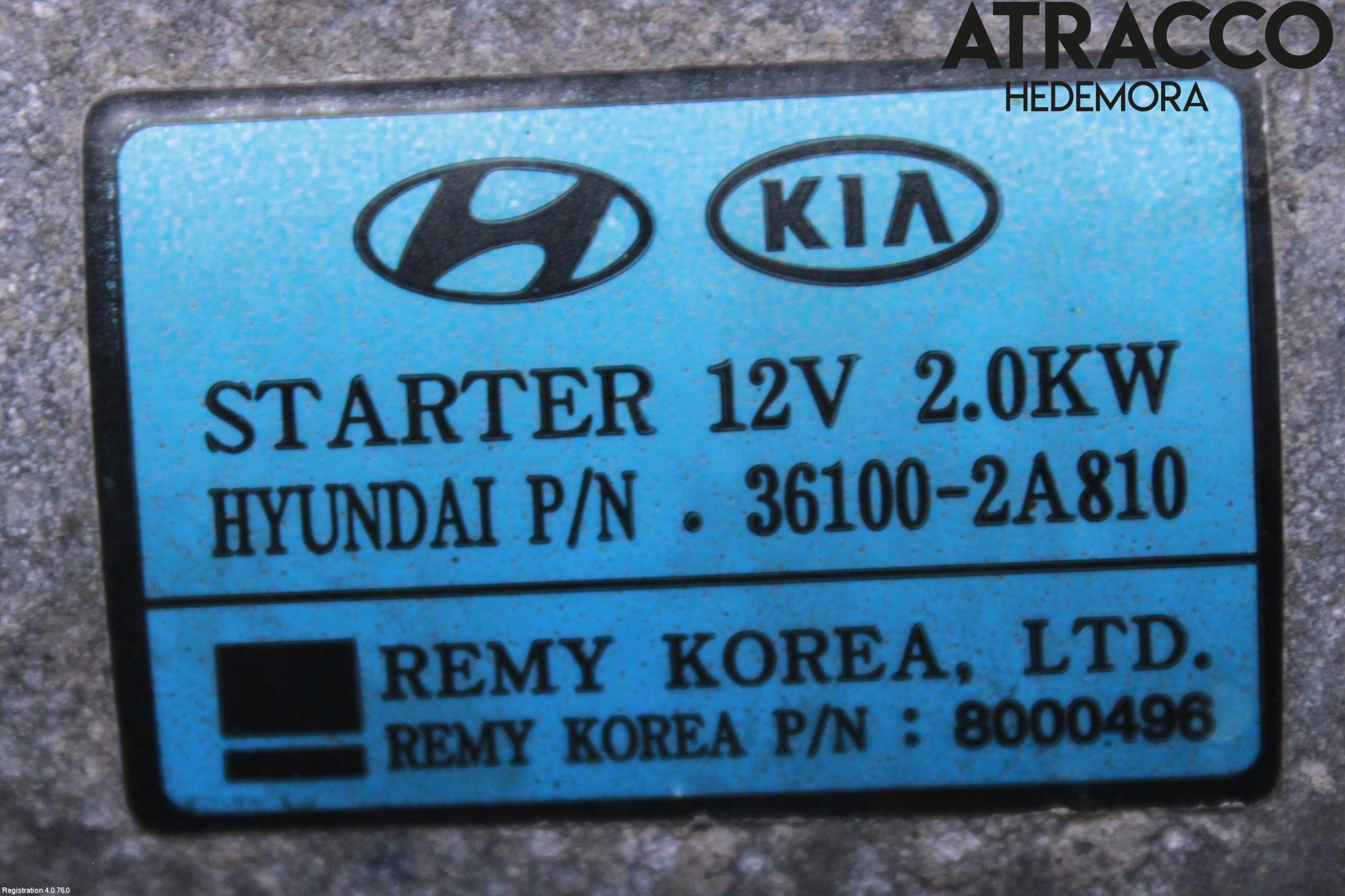 Kia OPTIMA 00-15 Startmotor Diesel