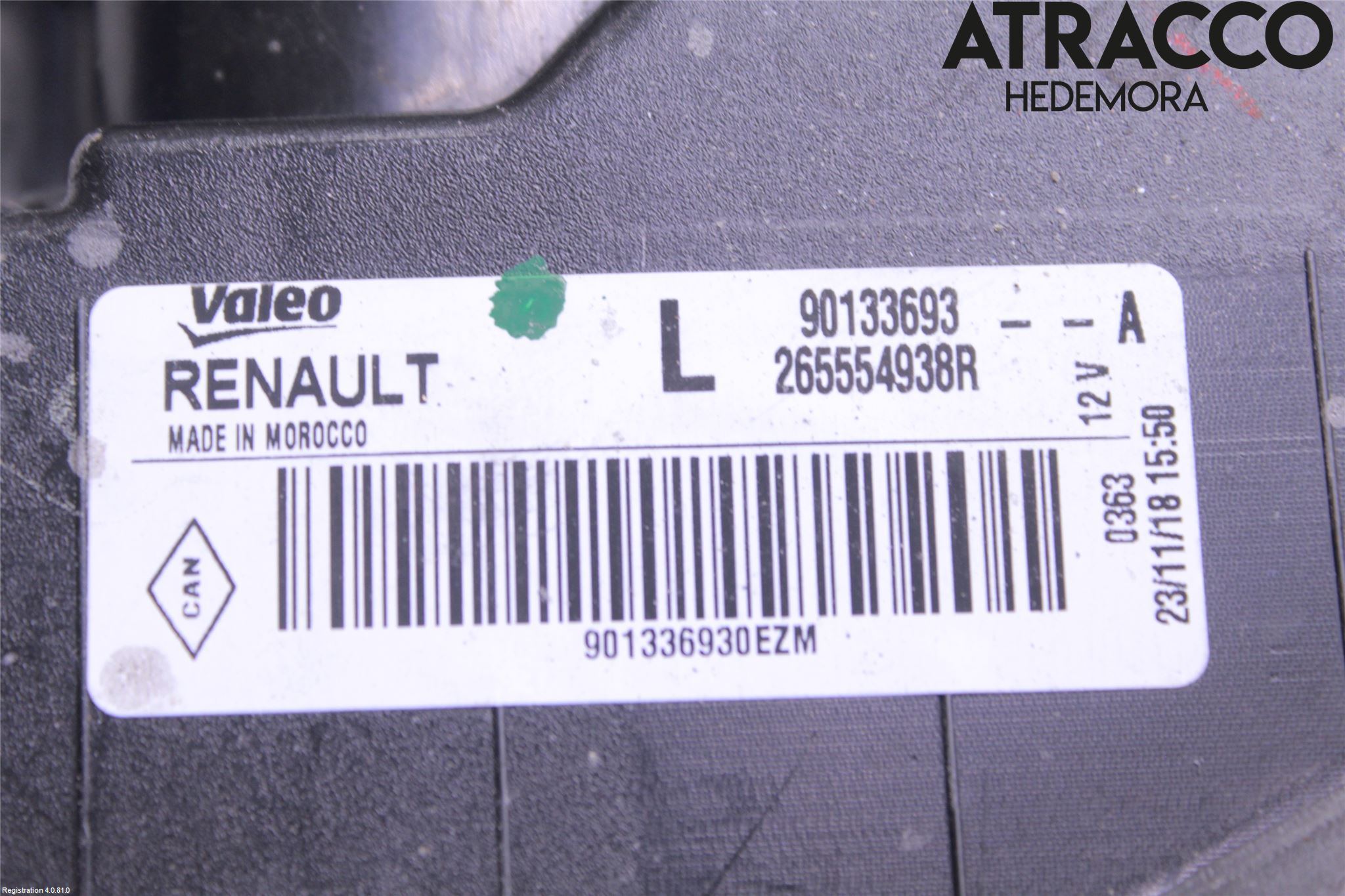 Dacia SANDERO/STEPWAY 13-20 Bakljus Vänster