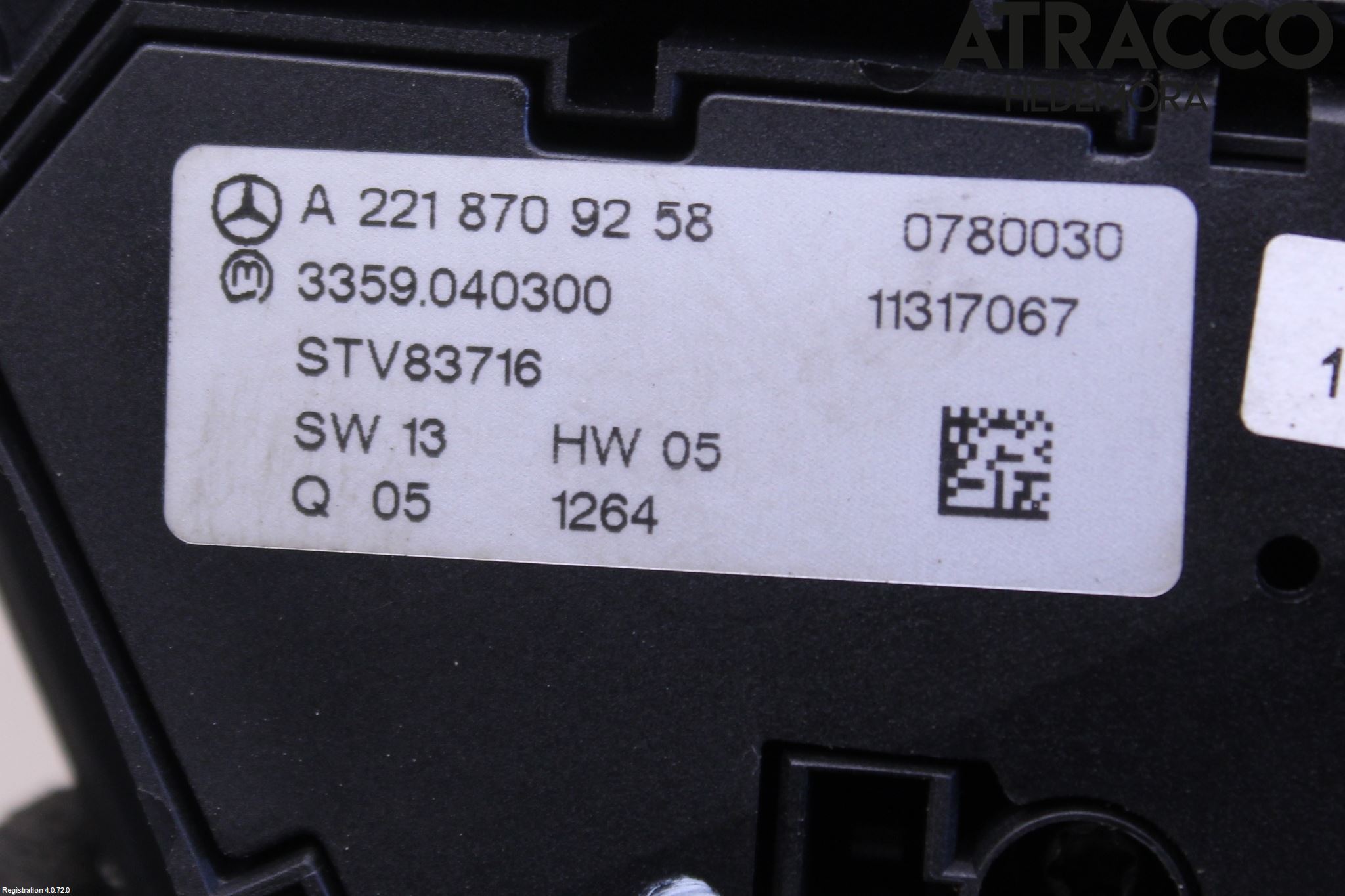 Mercedes-Benz MB S-KLASS (W221) 05-13 Strömställare Stolregler