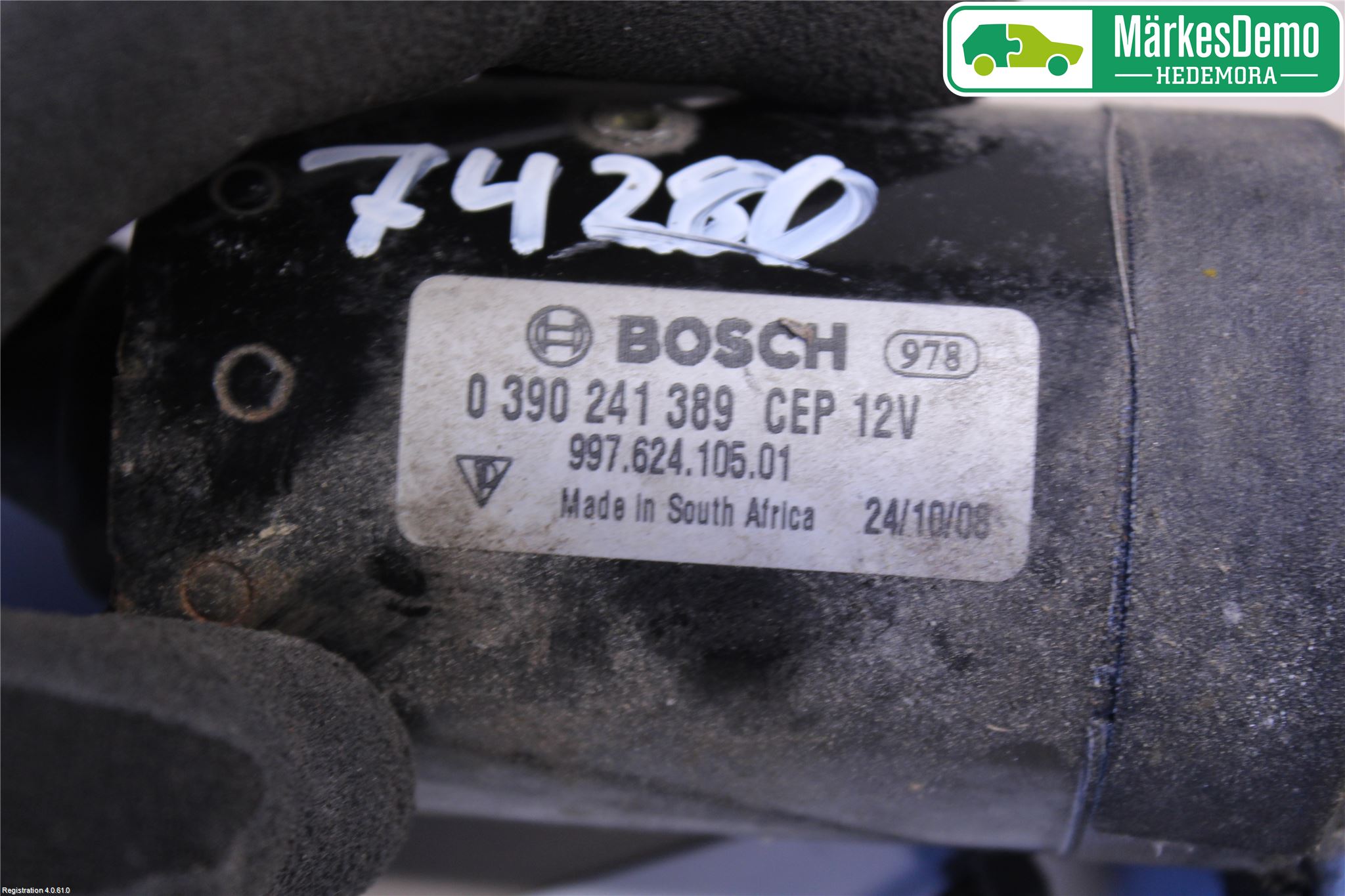 Porsche 911 64- Torkarmotor Vindruta