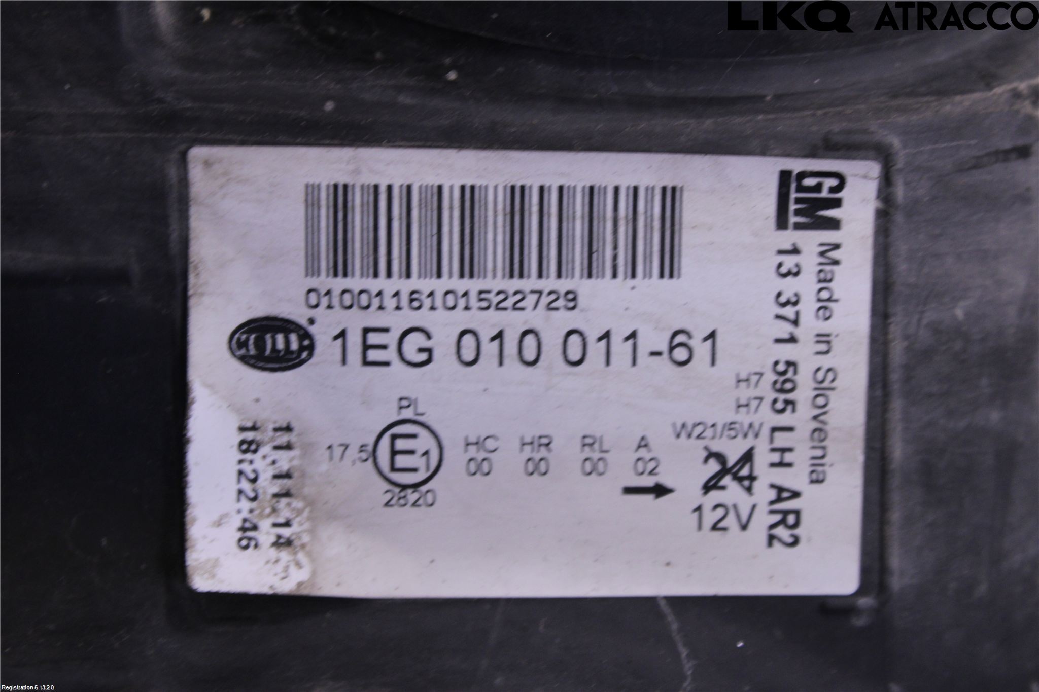 Opel ASTRA J 10-15 Strålkastare Vänster