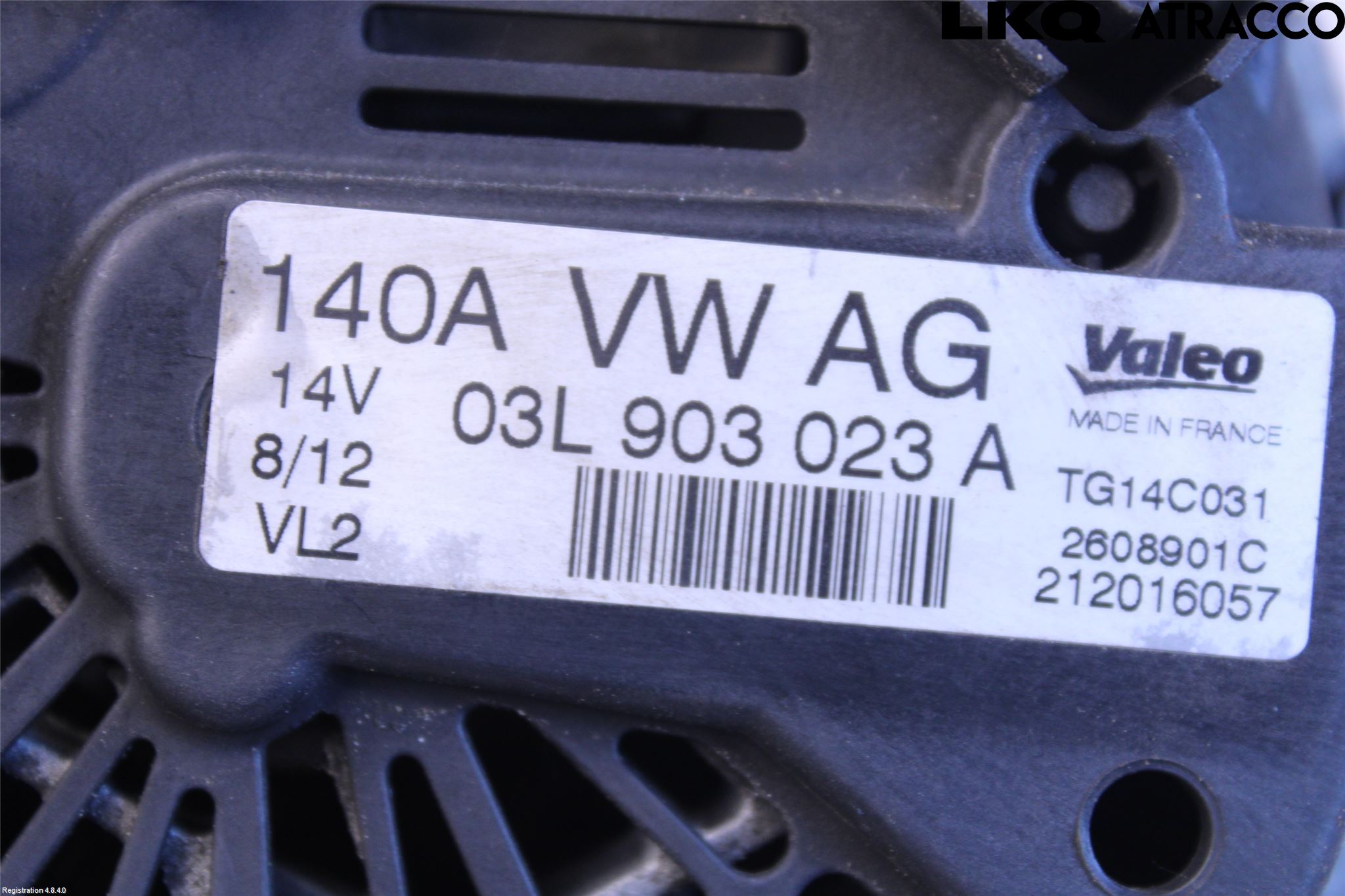 Volkswagen VW GOLF VI 09-13 Generator
