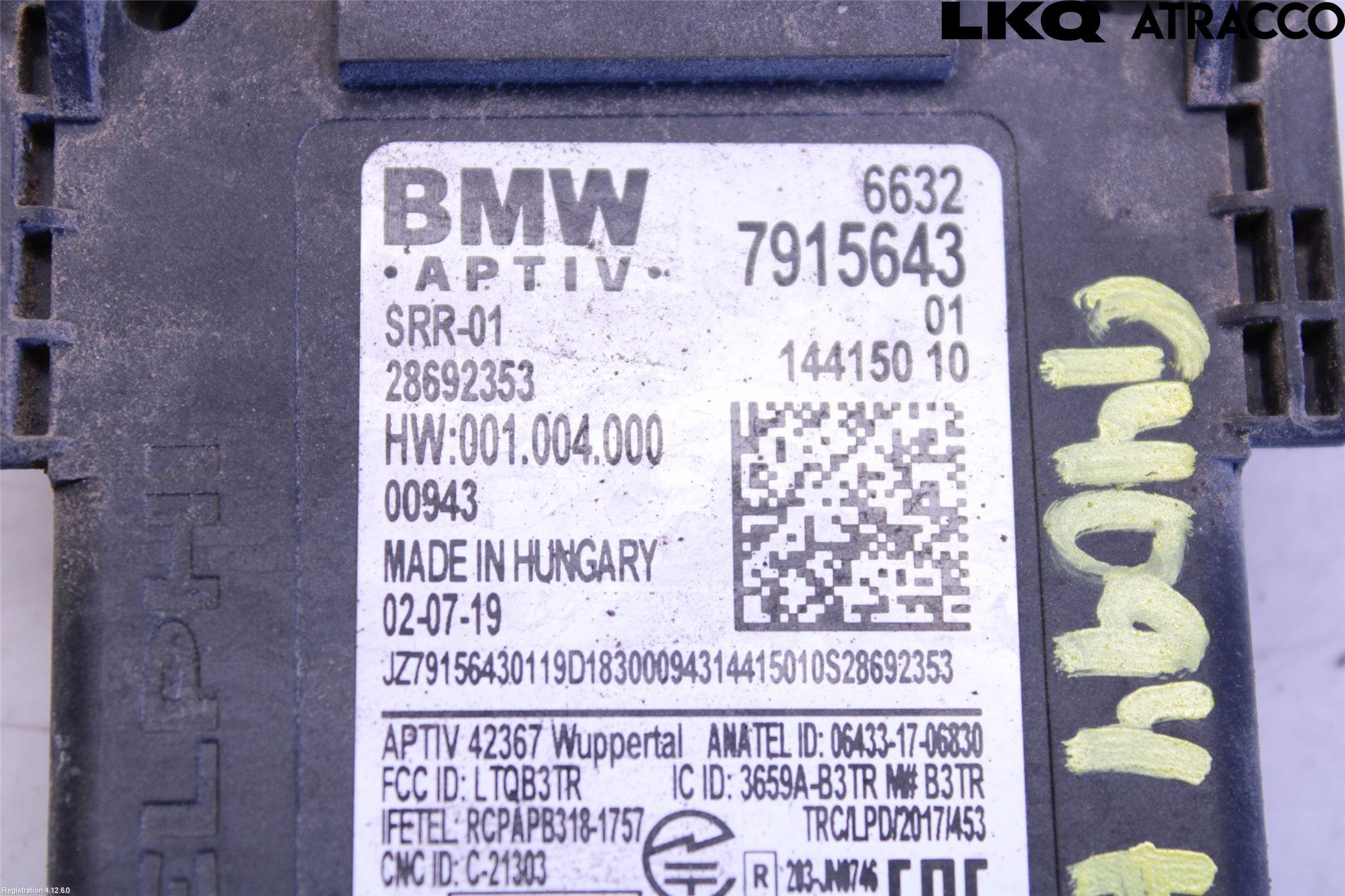 BMW 5 G30/G31/F90 17-23 Sensor Aktivt Kollisionsskydd