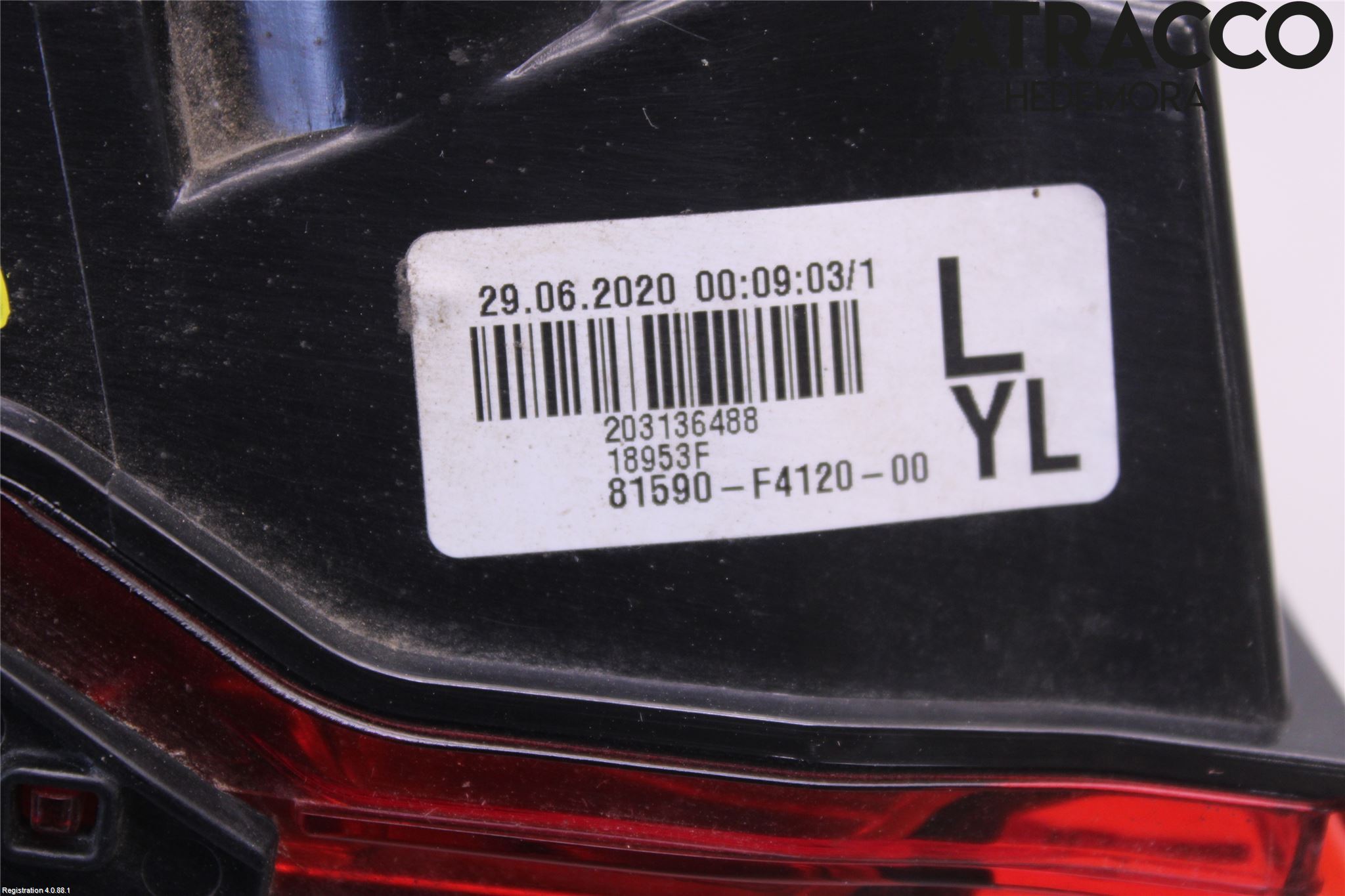 Toyota C-HR 16-23 Bakljus Lucka Vä