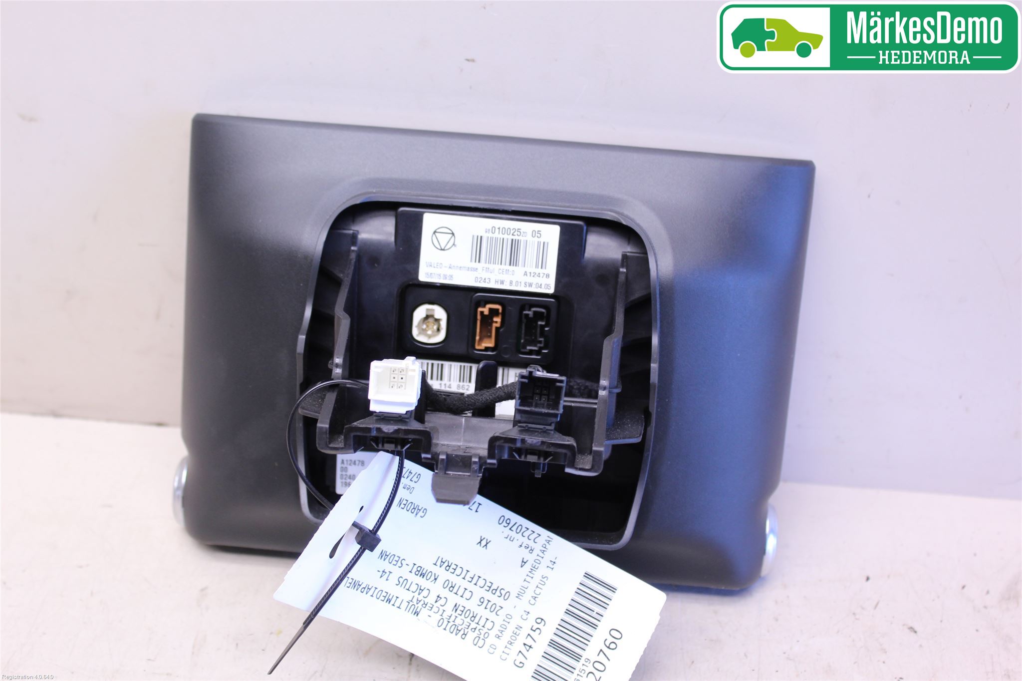Citroen C4 CACTUS 14-20 Cd Radio - Multimediapanel