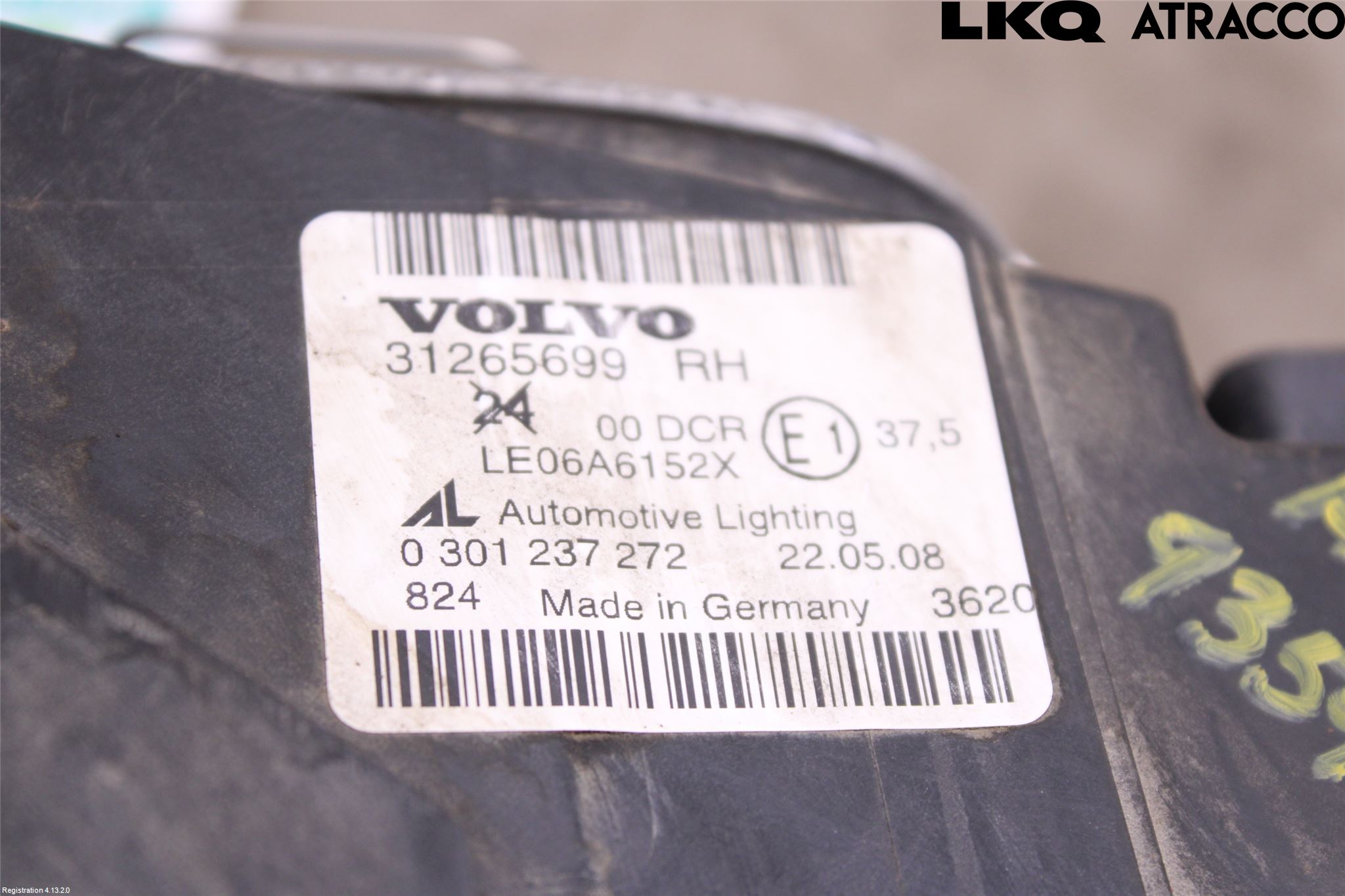 Volvo V50 08-12 Strålkastare Höger
