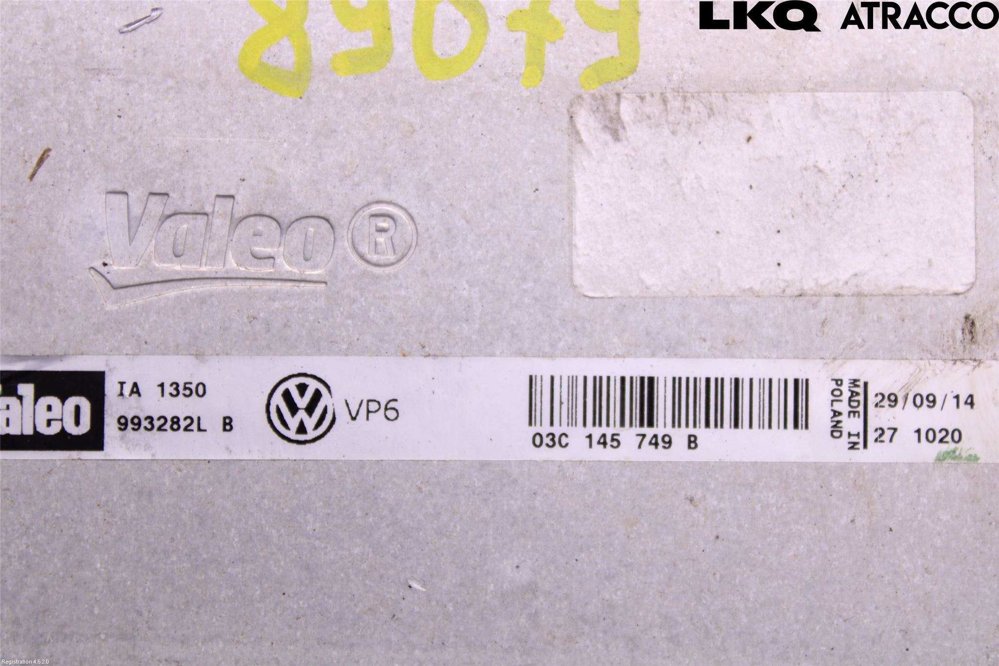 Skoda YETI Laddluft-Intercooler Kyl