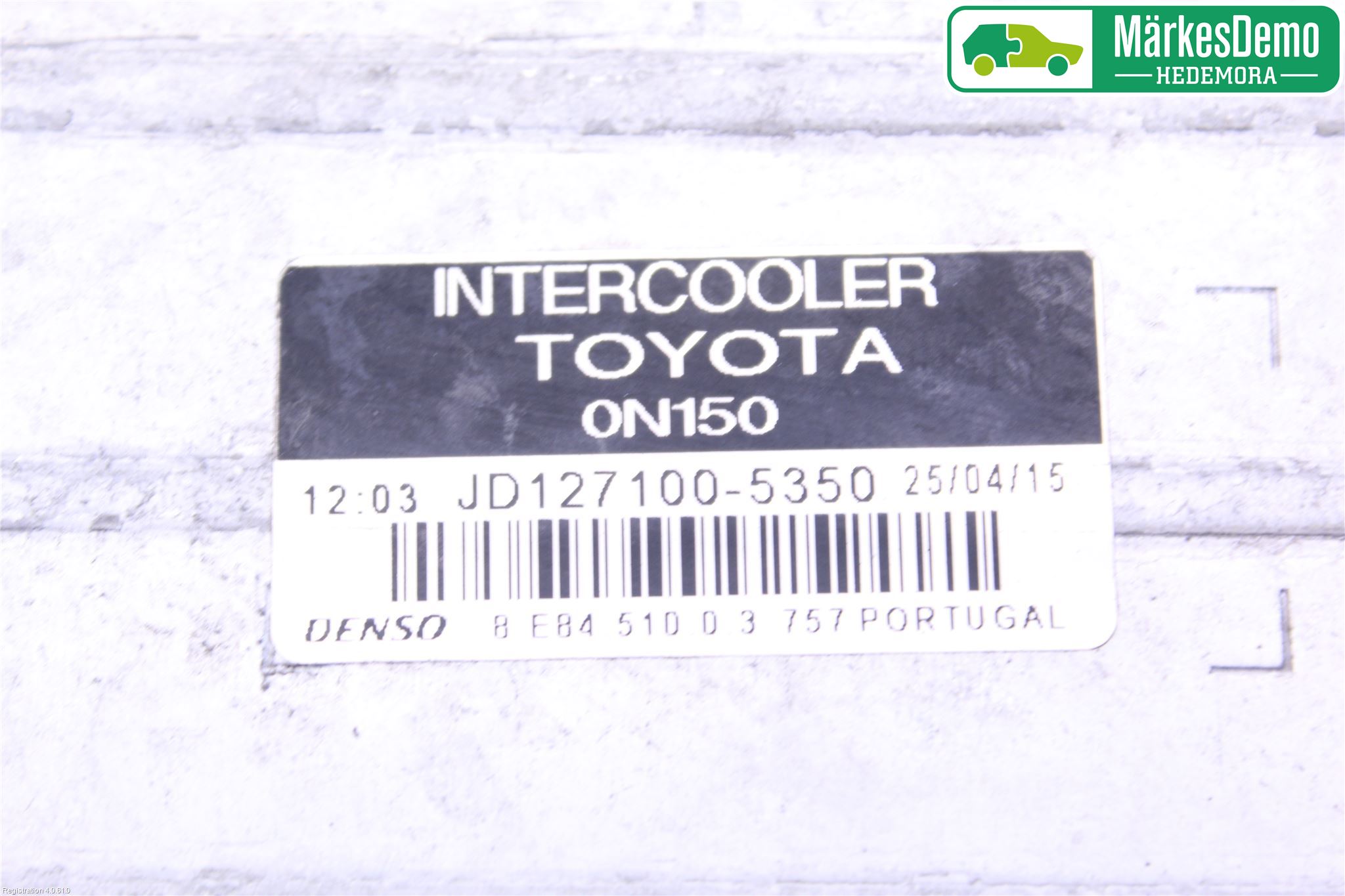 Toyota AURIS 10-12 Laddluft-Intercooler Kyl