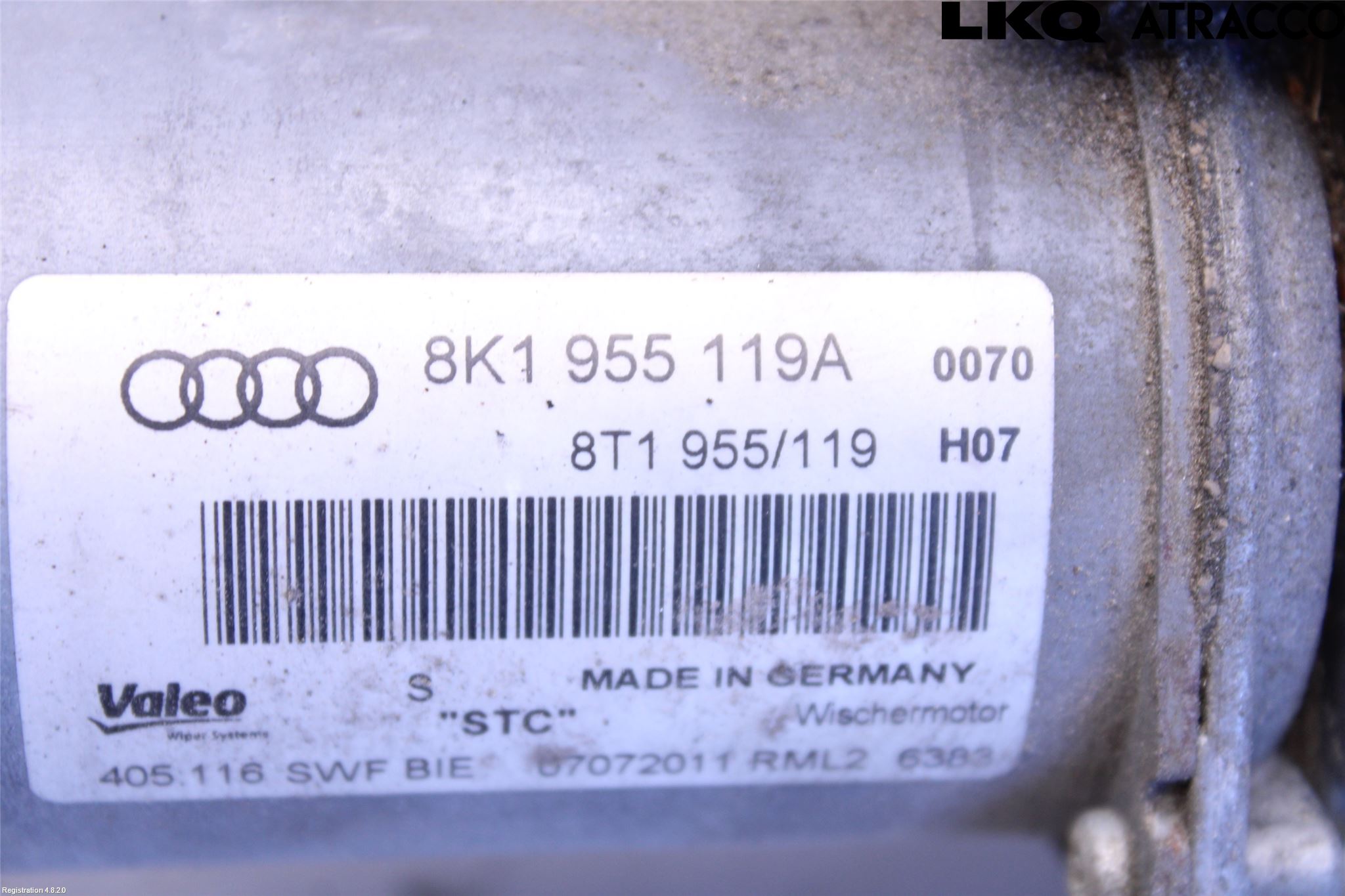 Audi A4 12-15 Torkarmotor Vindruta