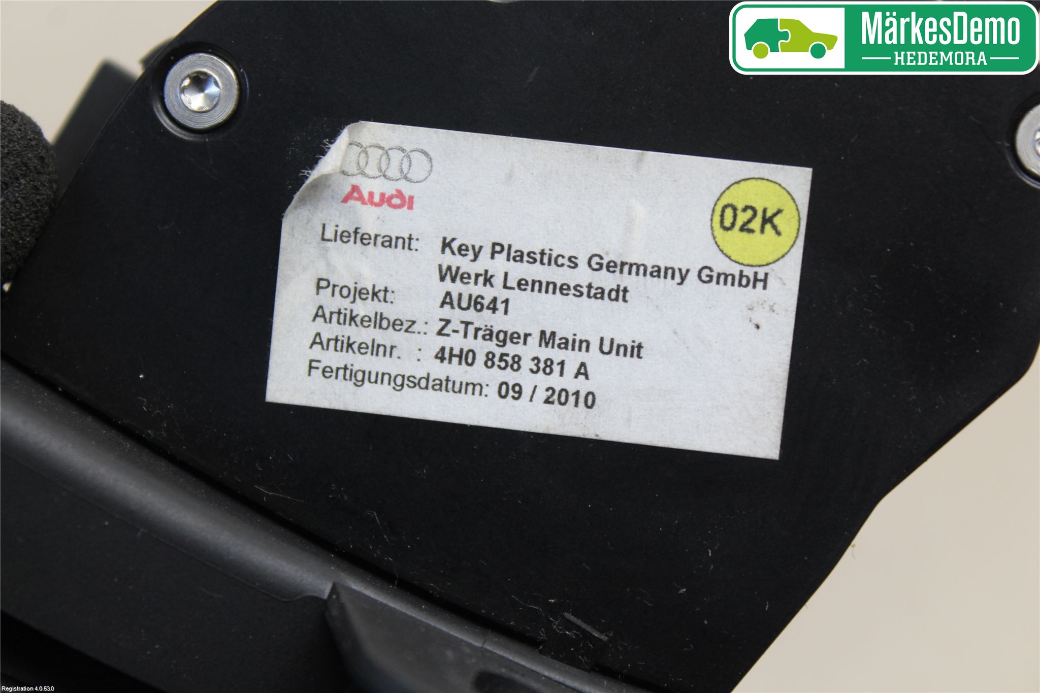 Audi A8/S8 4H 10-17 Instrumentbräda Förvaringsfack