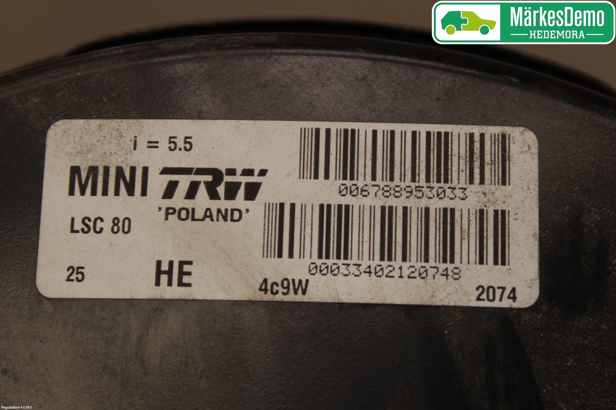 Mini CLUBMAN R55 06-14 Bromsservo