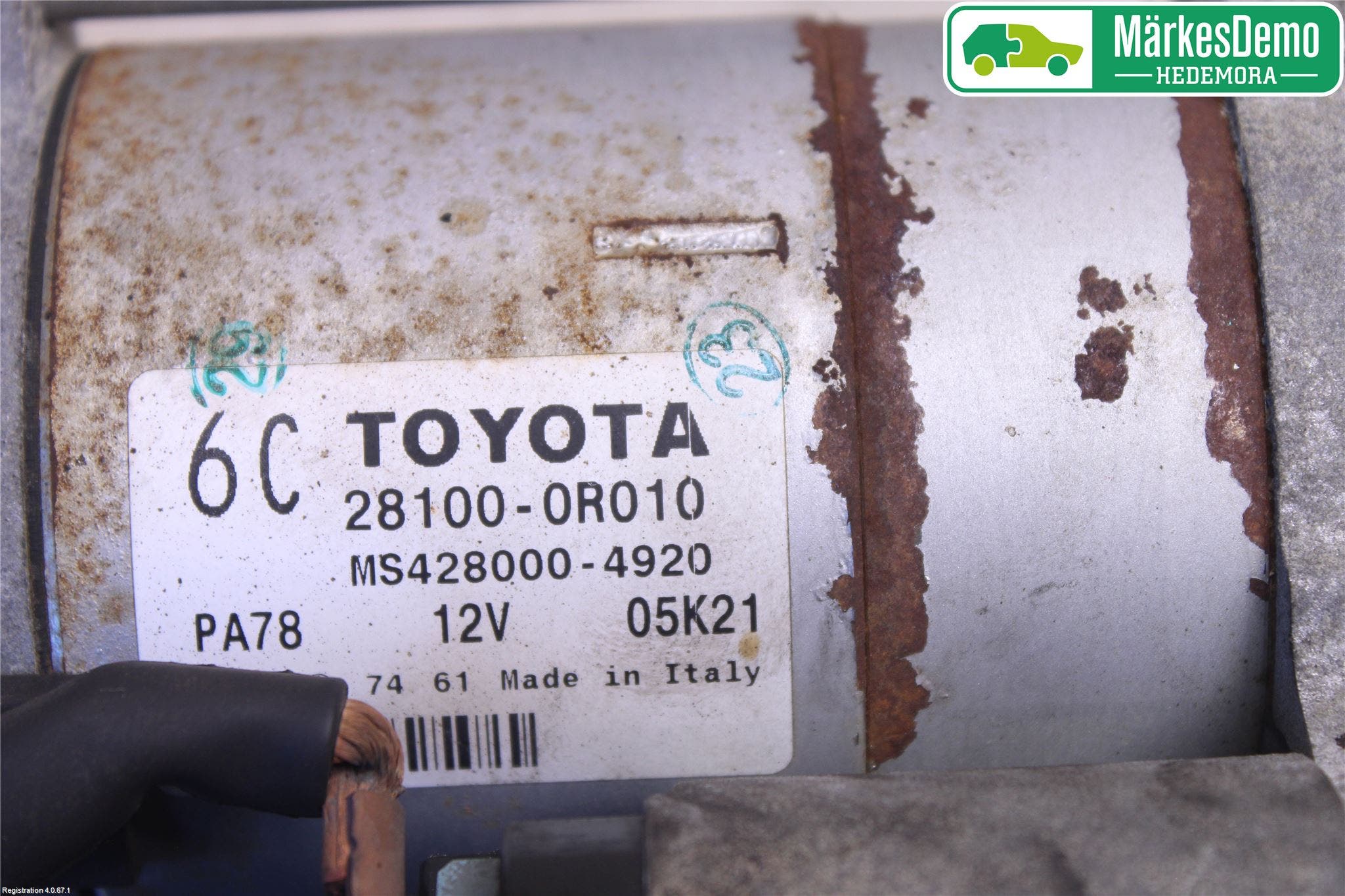 Toyota AVENSIS 07-08 Startmotor Diesel