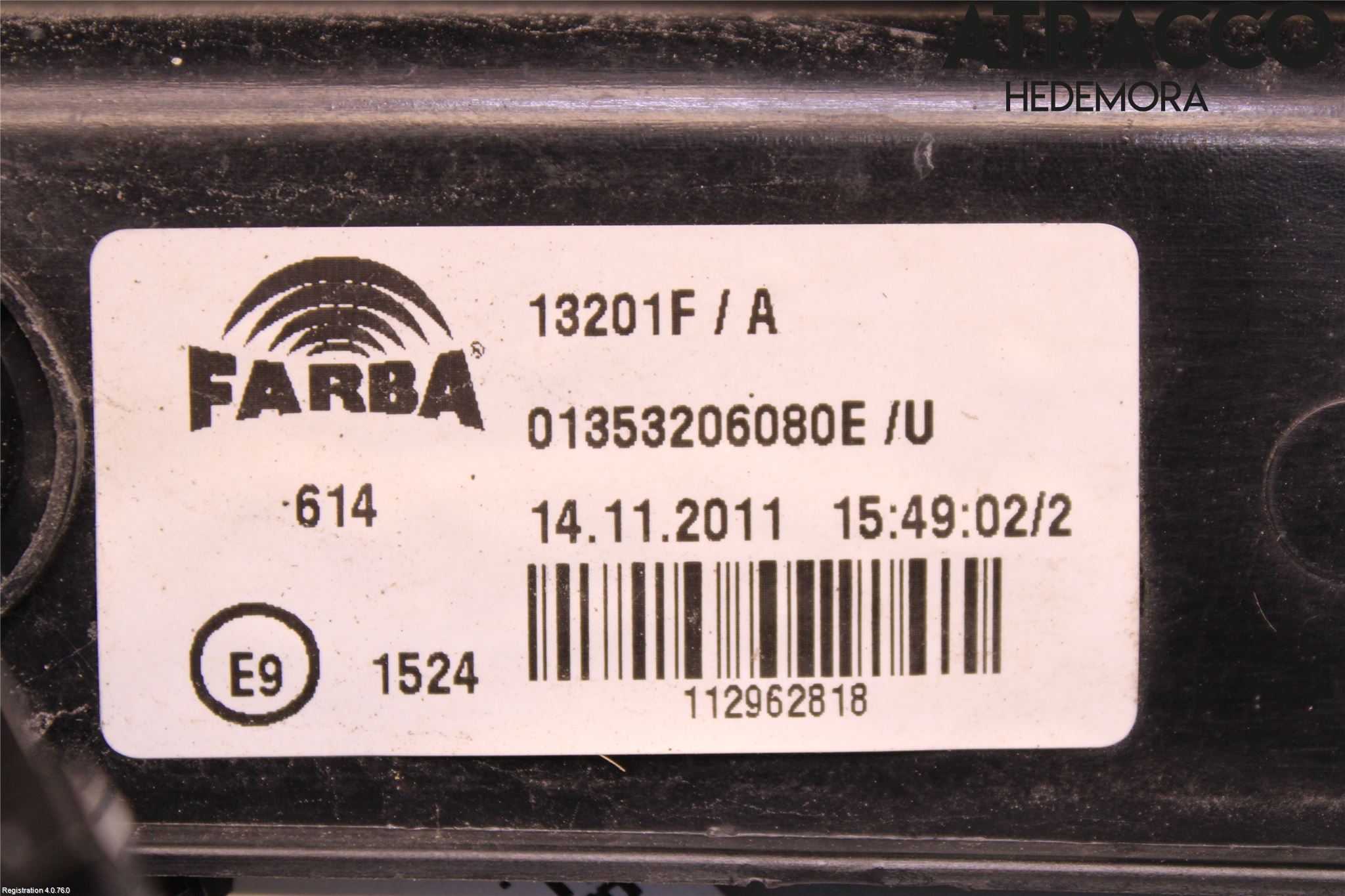 Citroen NEMO Bakljus Vänster