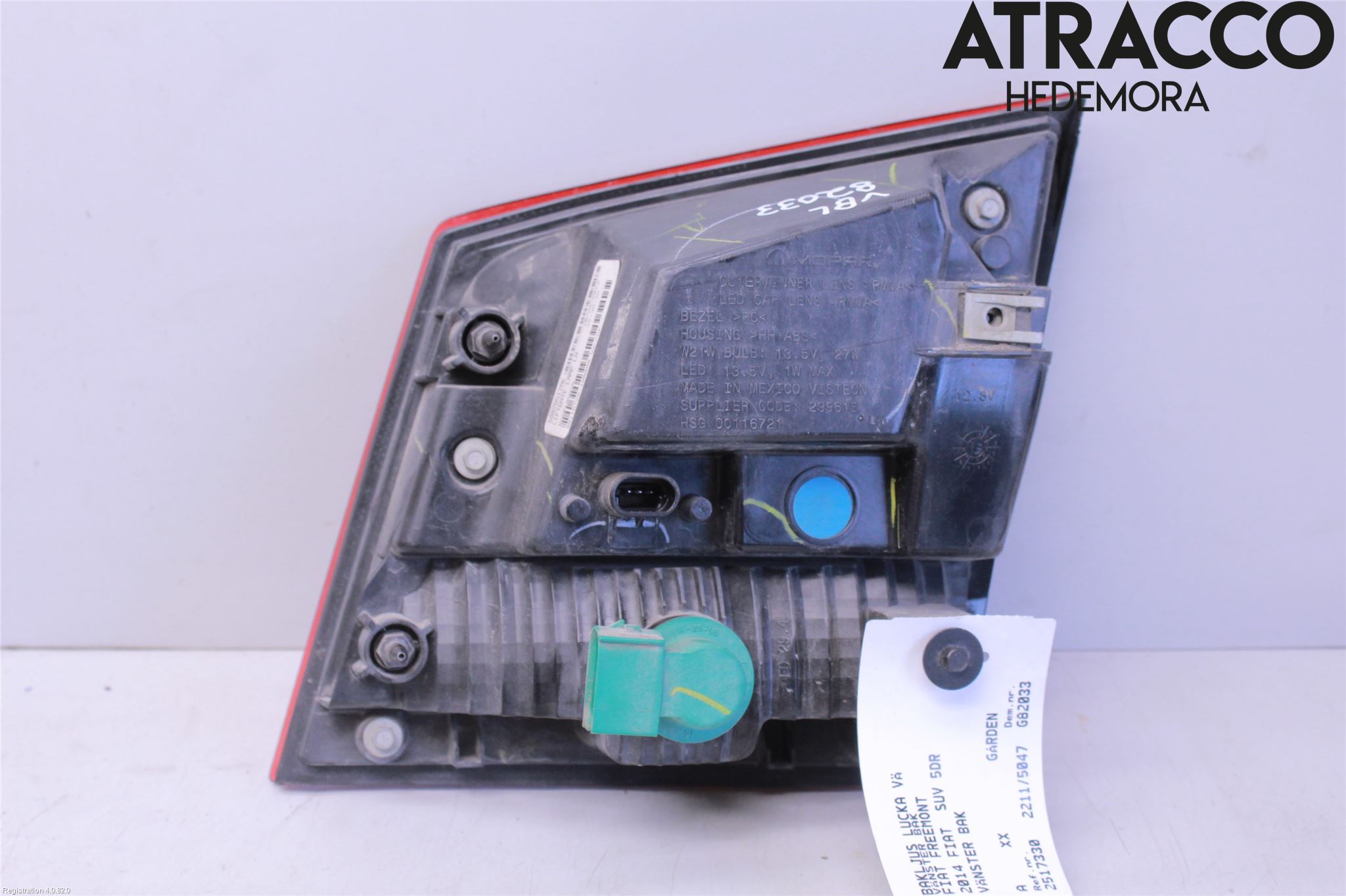 Fiat FREEMONT Bakljus Lucka Vä