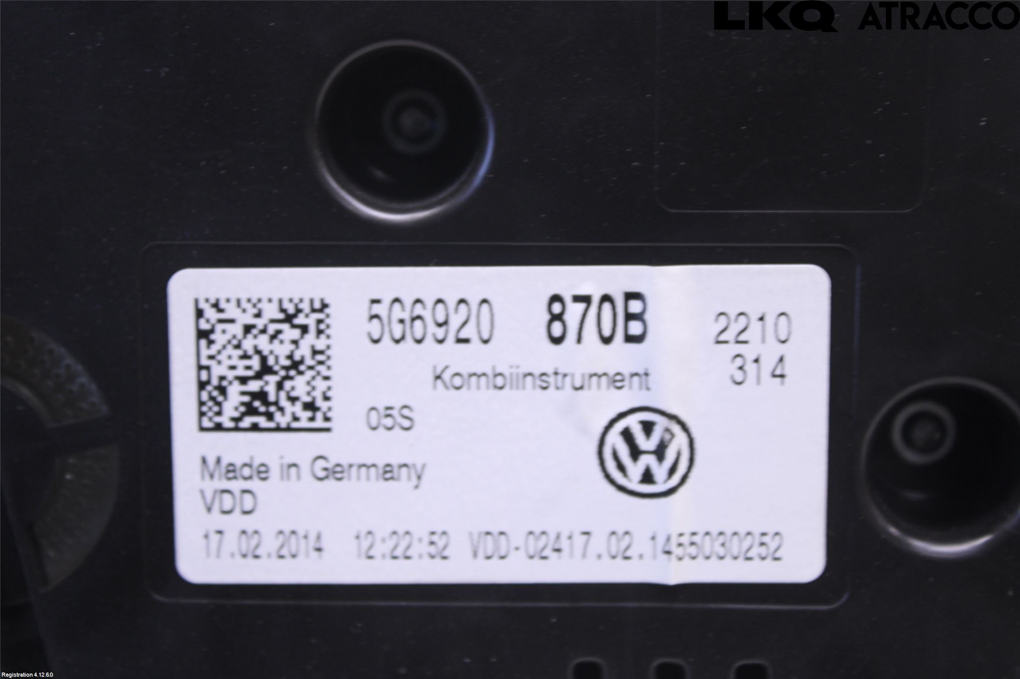 Volkswagen VW GOLF / E-GOLF VII 13-20 Instrument Komb