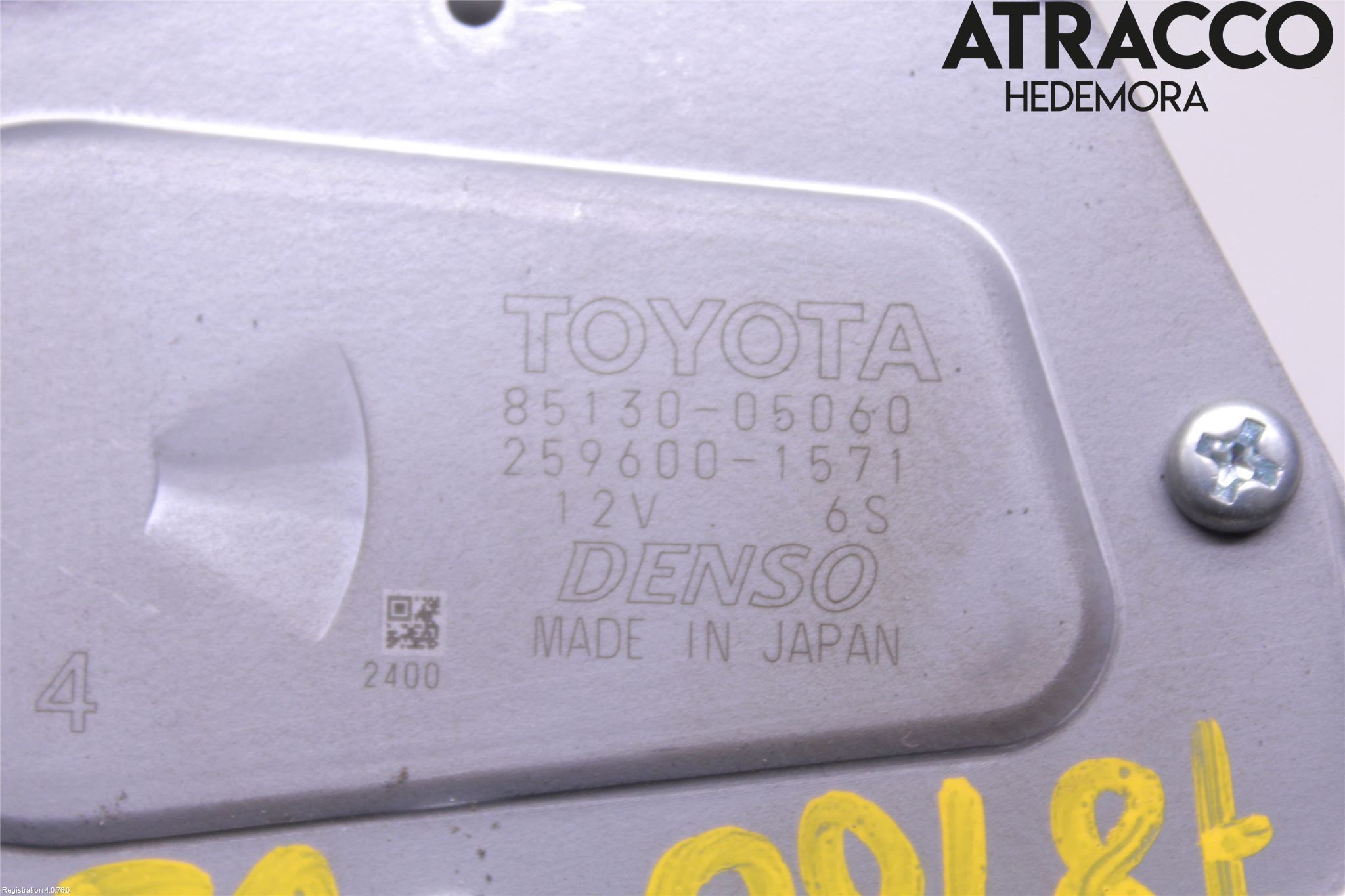 Toyota AVENSIS 16-18 Torkarmotor Baklucka