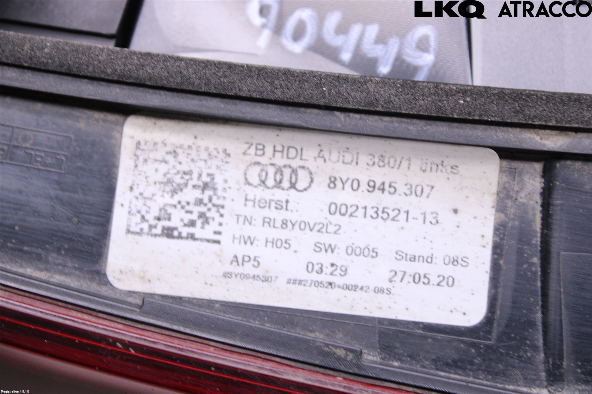 Audi A3/S3 8Y 21- Bakljus Lucka Vä
