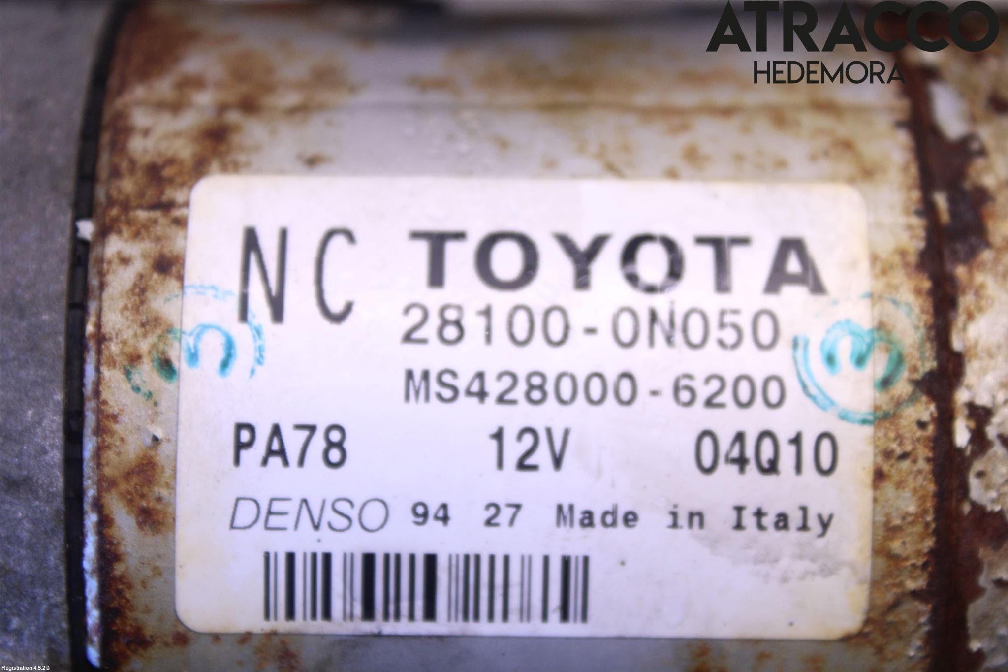 Toyota YARIS XP130 12-14 Startmotor Diesel