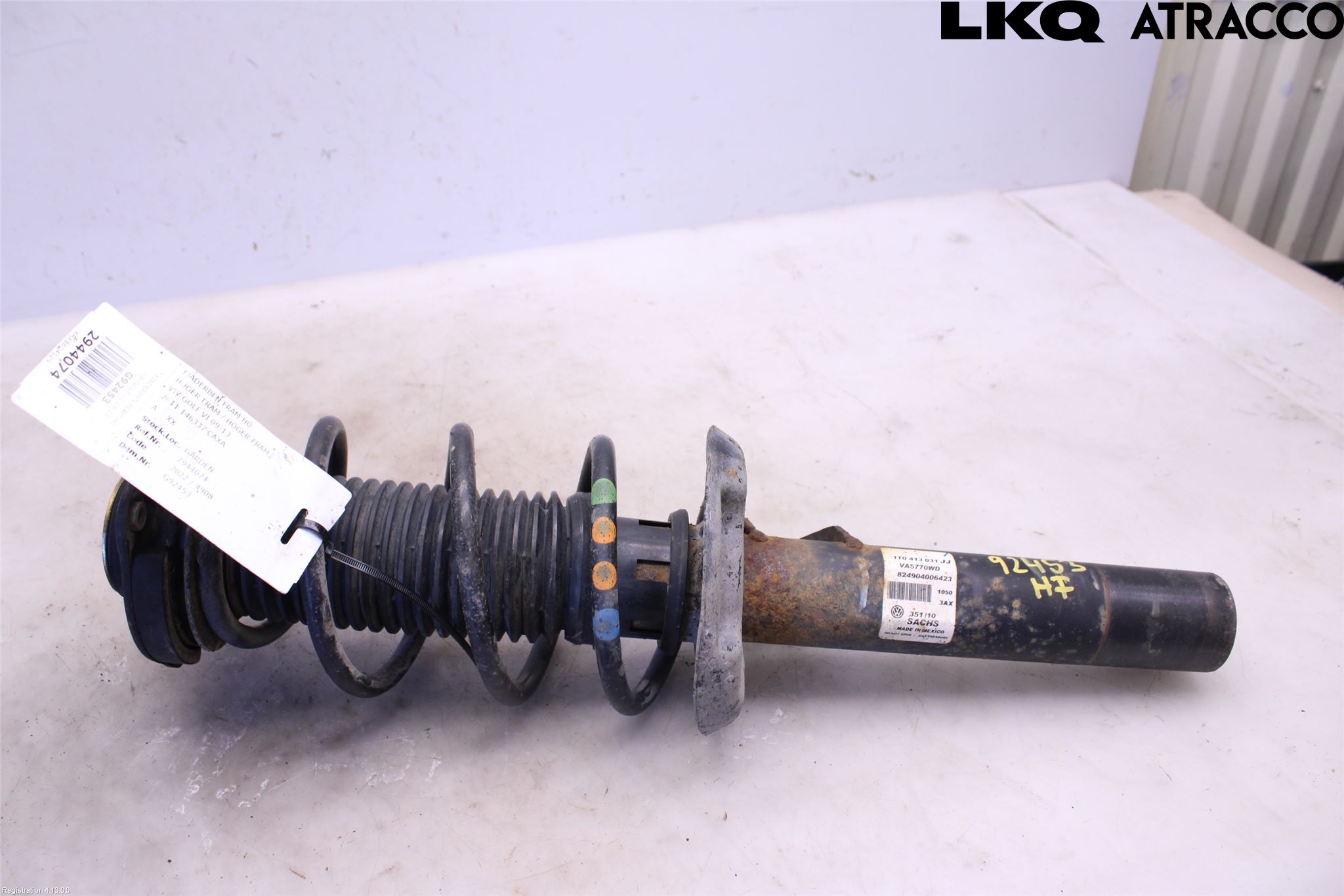 Volkswagen VW GOLF VI 09-13 Fjäderben Fram Höger