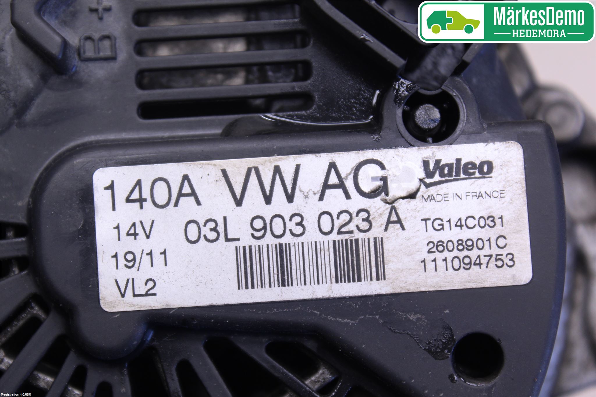 Volkswagen VW GOLF VI 09-13 Generator
