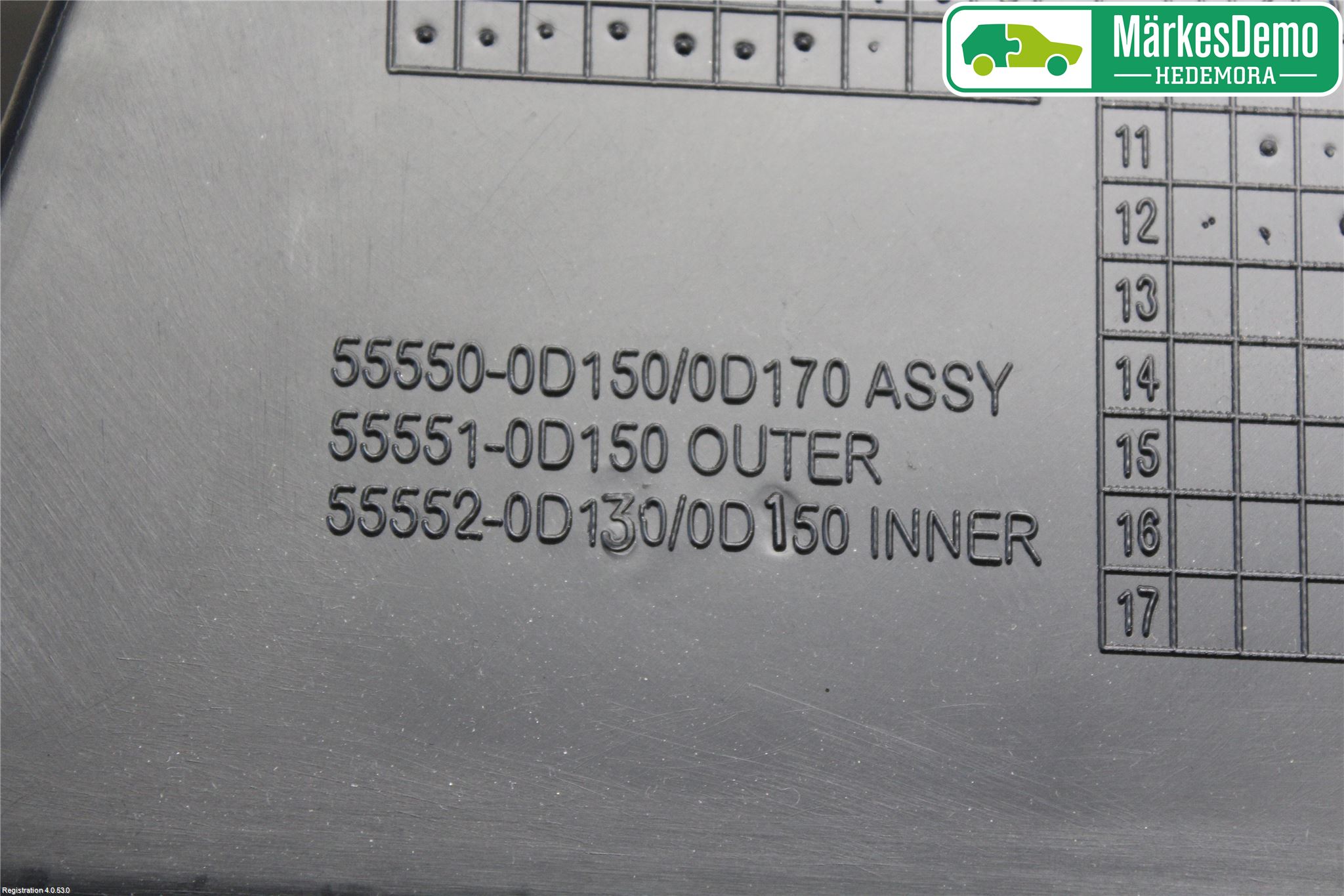 Toyota YARIS XP130 12-14 Handskfack