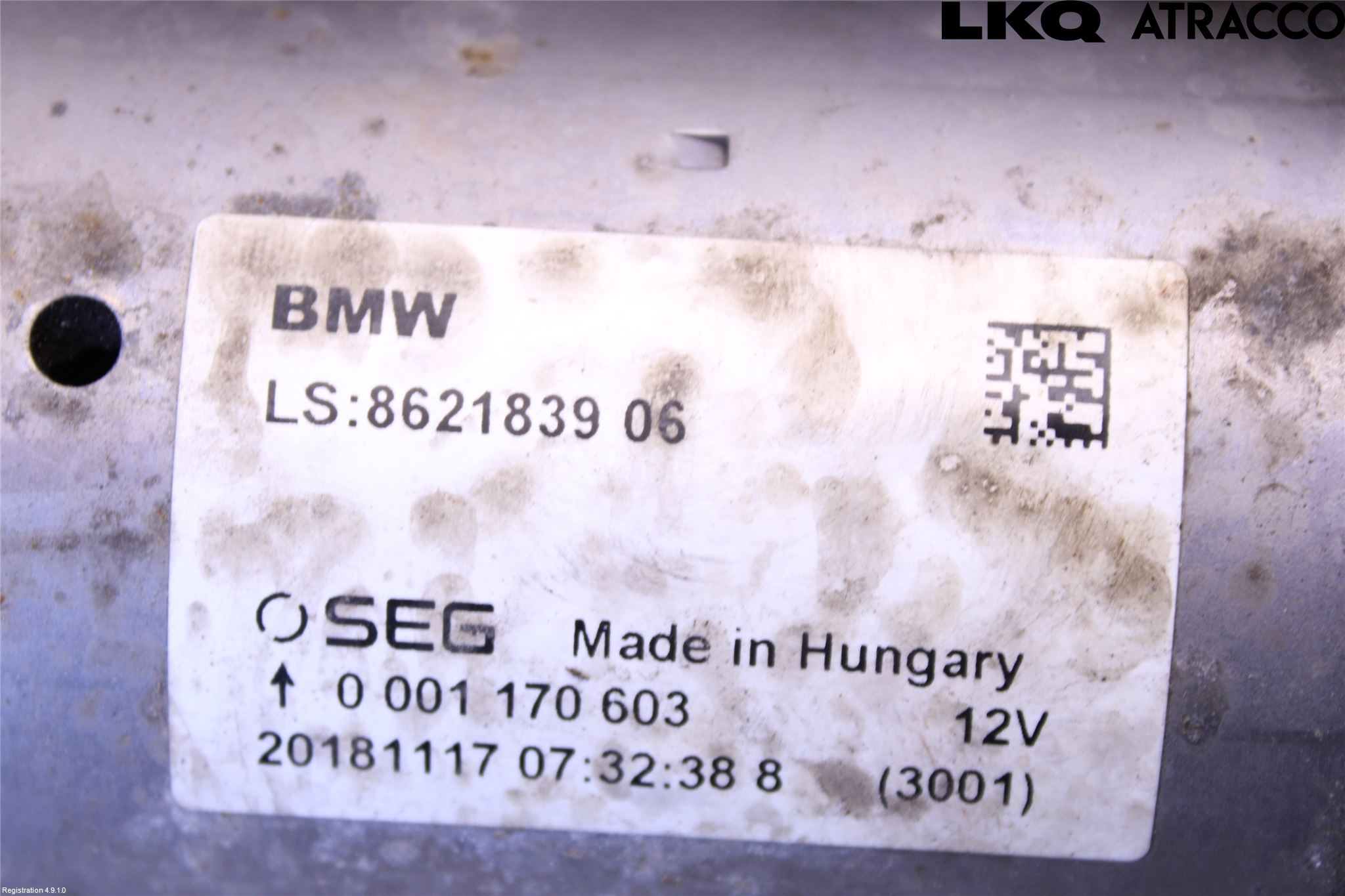 BMW 1 F20/F21 11-19 Startmotor