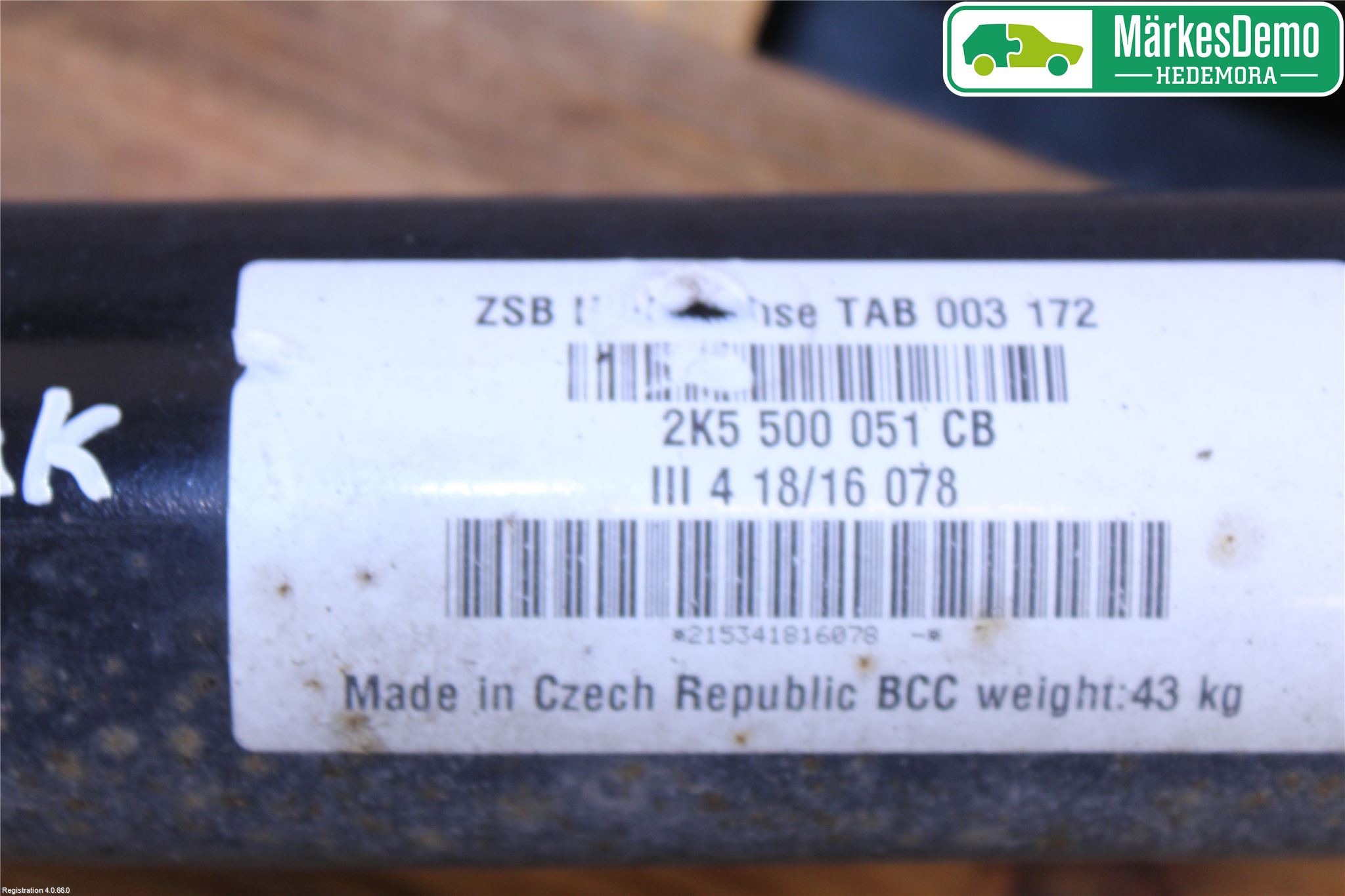 Volkswagen VW CADDY 16-20 Bakaxel