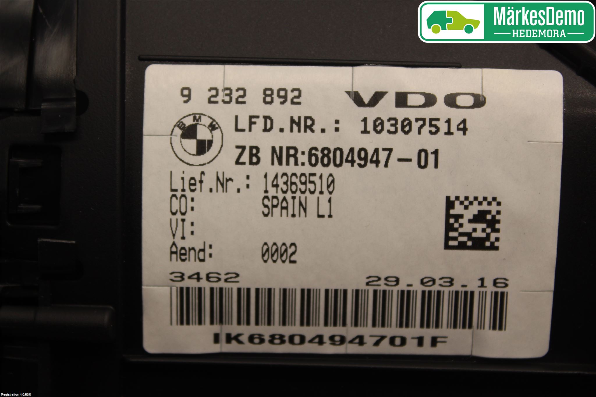 BMW 1 F20/F21 11-19 Instrument Komb