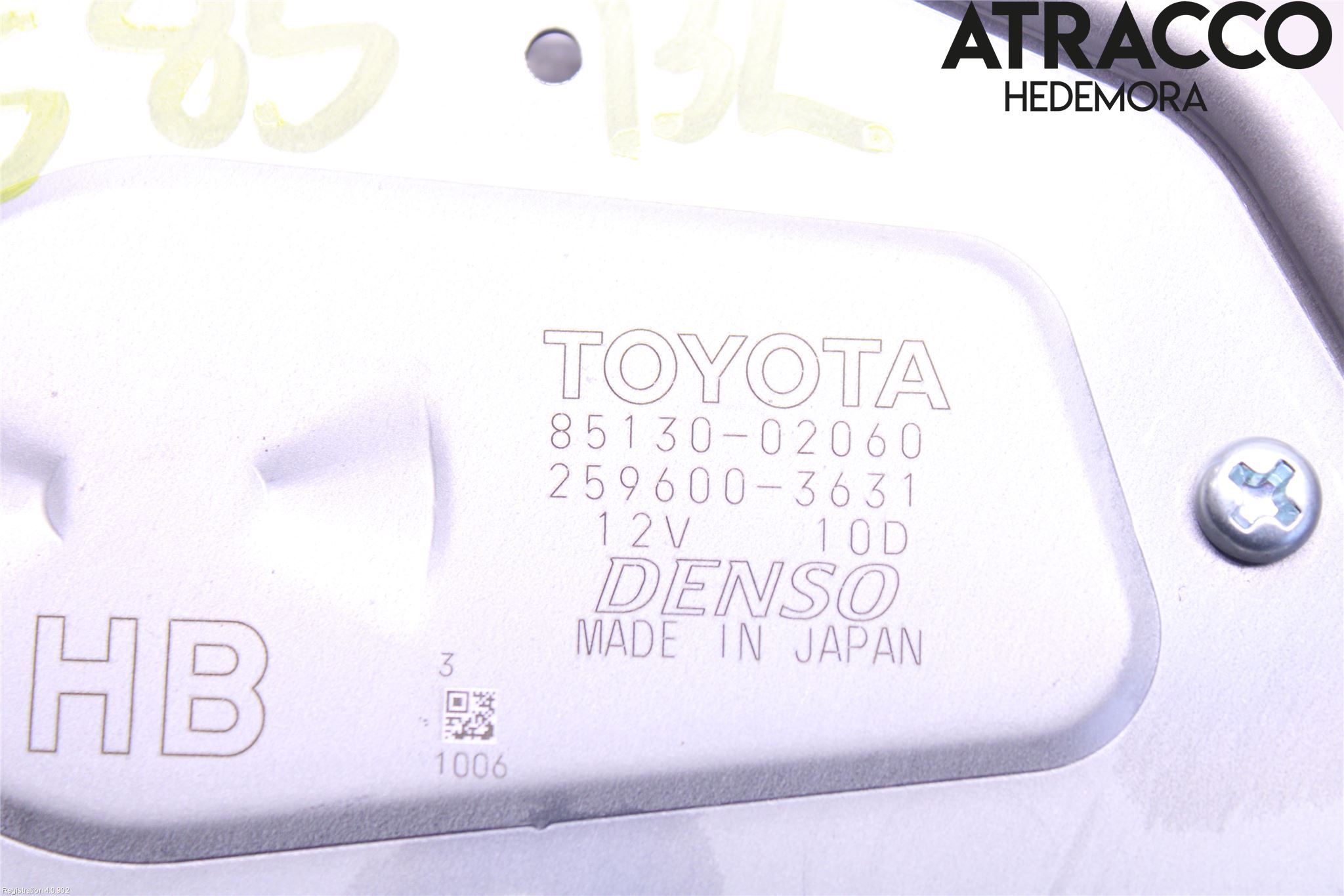 Toyota COROLLA 19- Torkarmotor Baklucka
