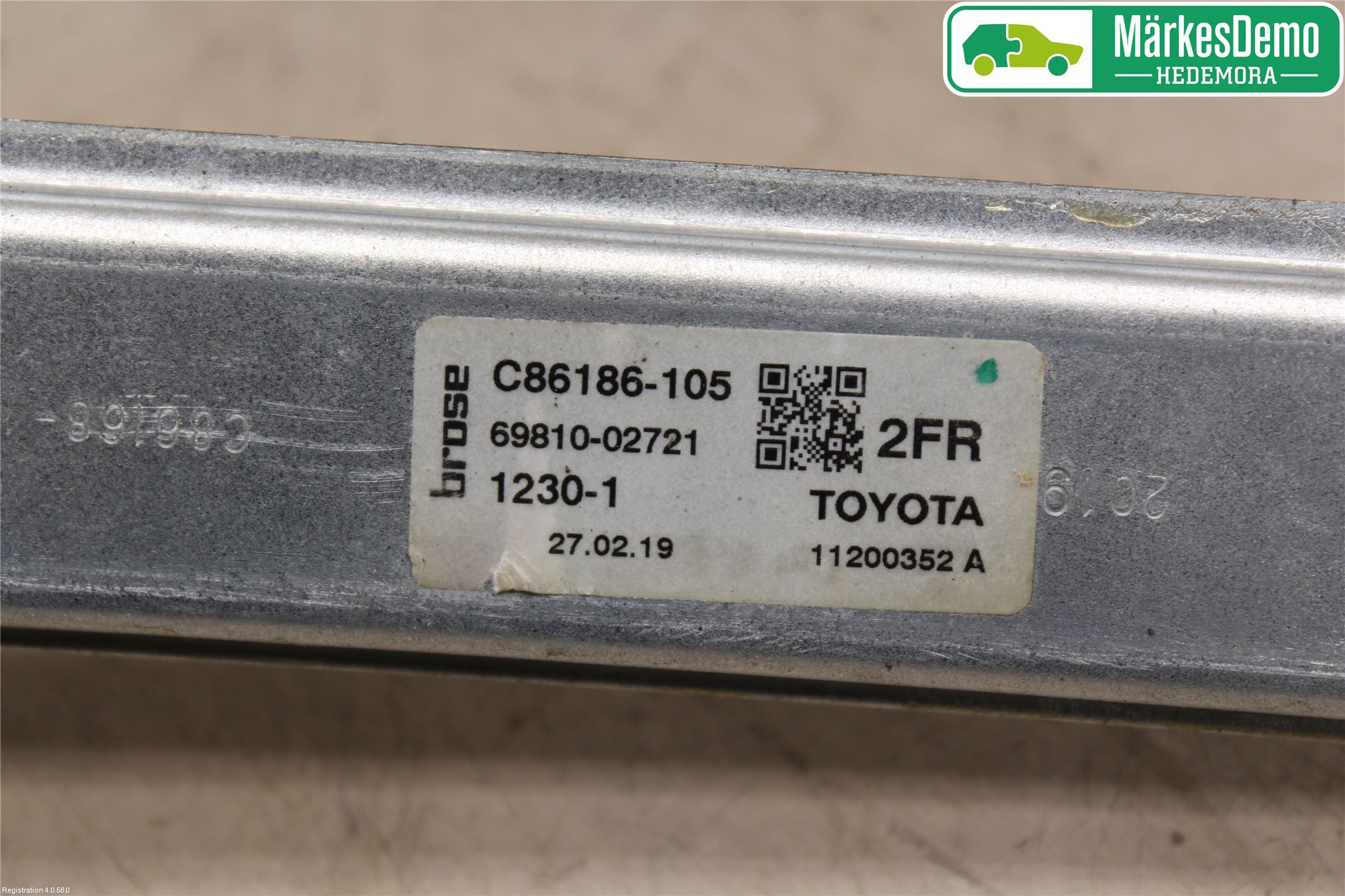 Toyota COROLLA 19- Fönsterhiss El Kompl