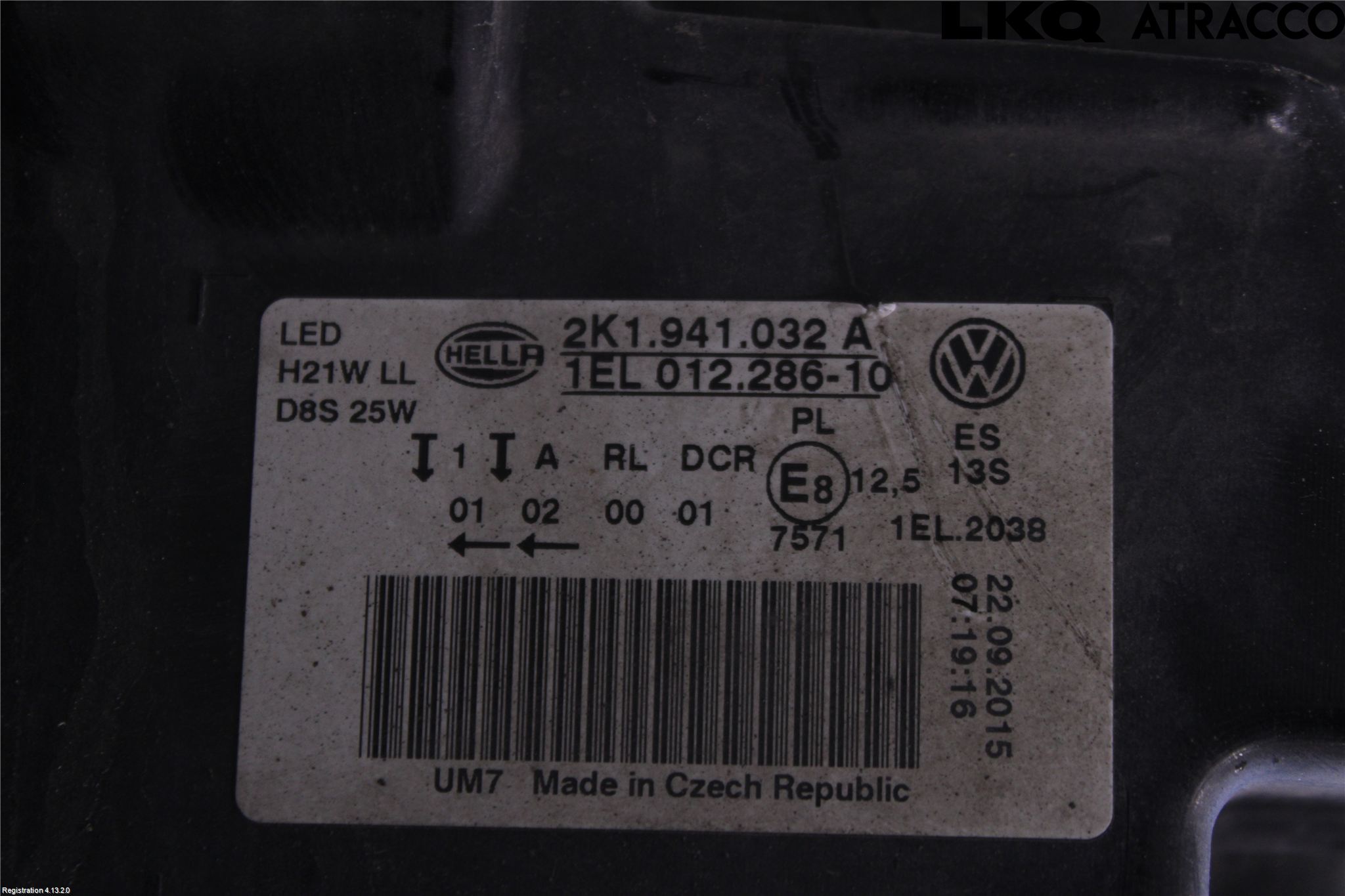 Volkswagen VW CADDY 16-20 Strålkastare Höger
