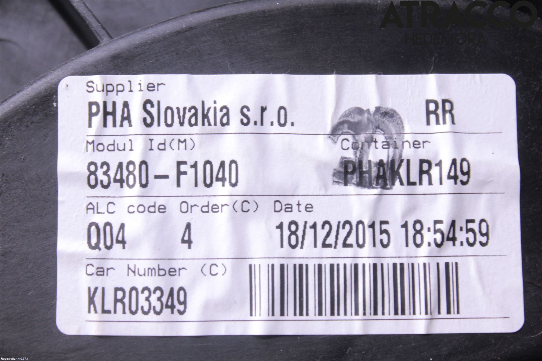 Kia SPORTAGE (QL) 16-21 Fönsterhiss El Kompl