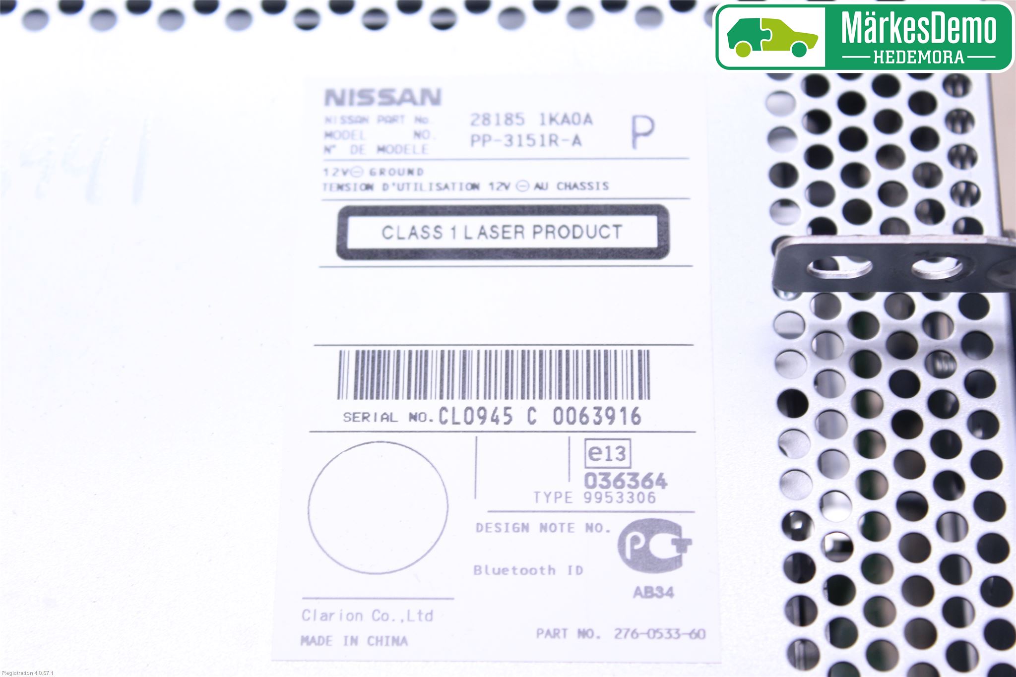 Nissan JUKE 10-14 Cd Radio - Multimediapanel