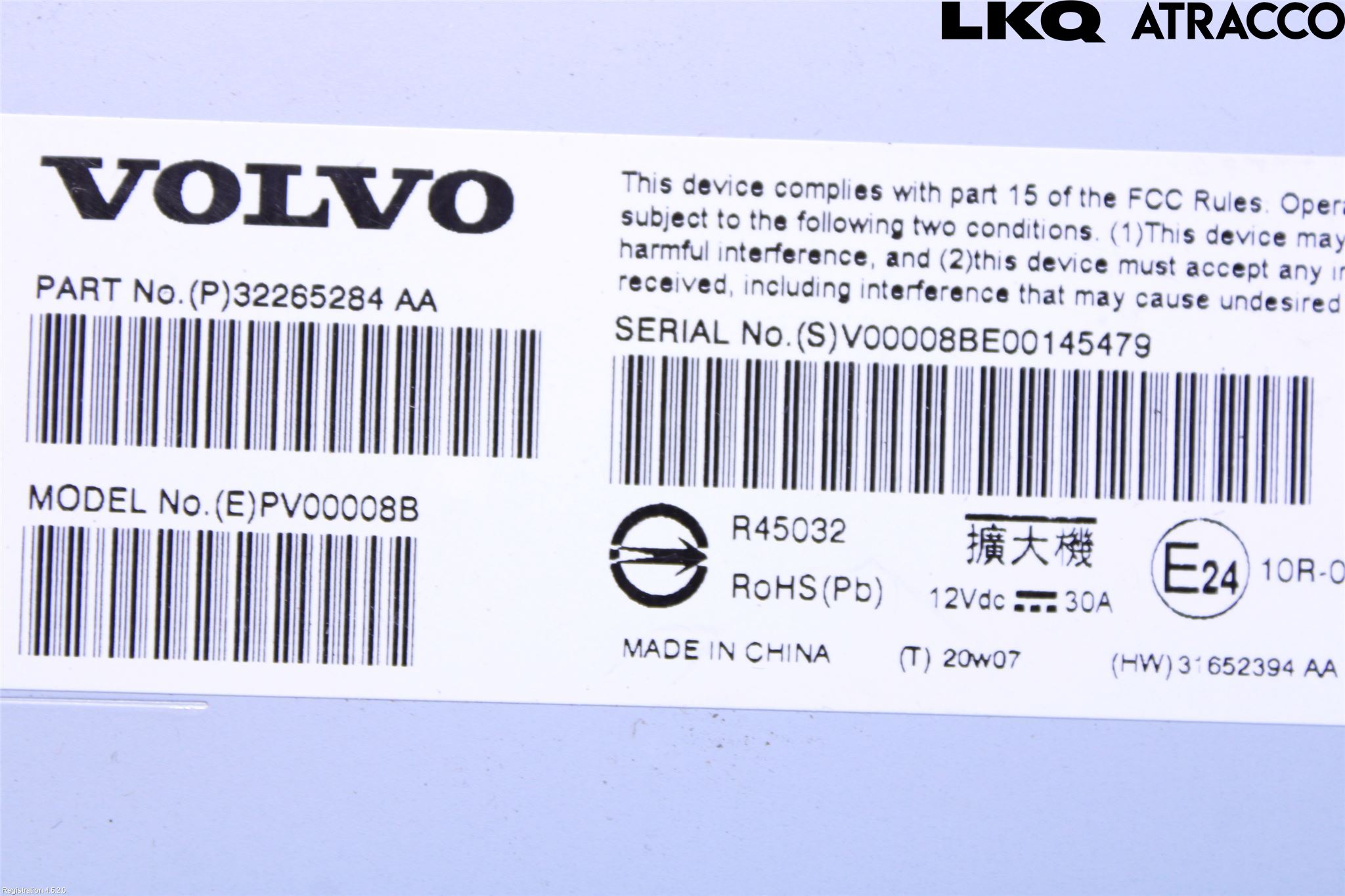 Volvo V60 CROSS COUNTRY 19- Radio-Stereo Förstärkare