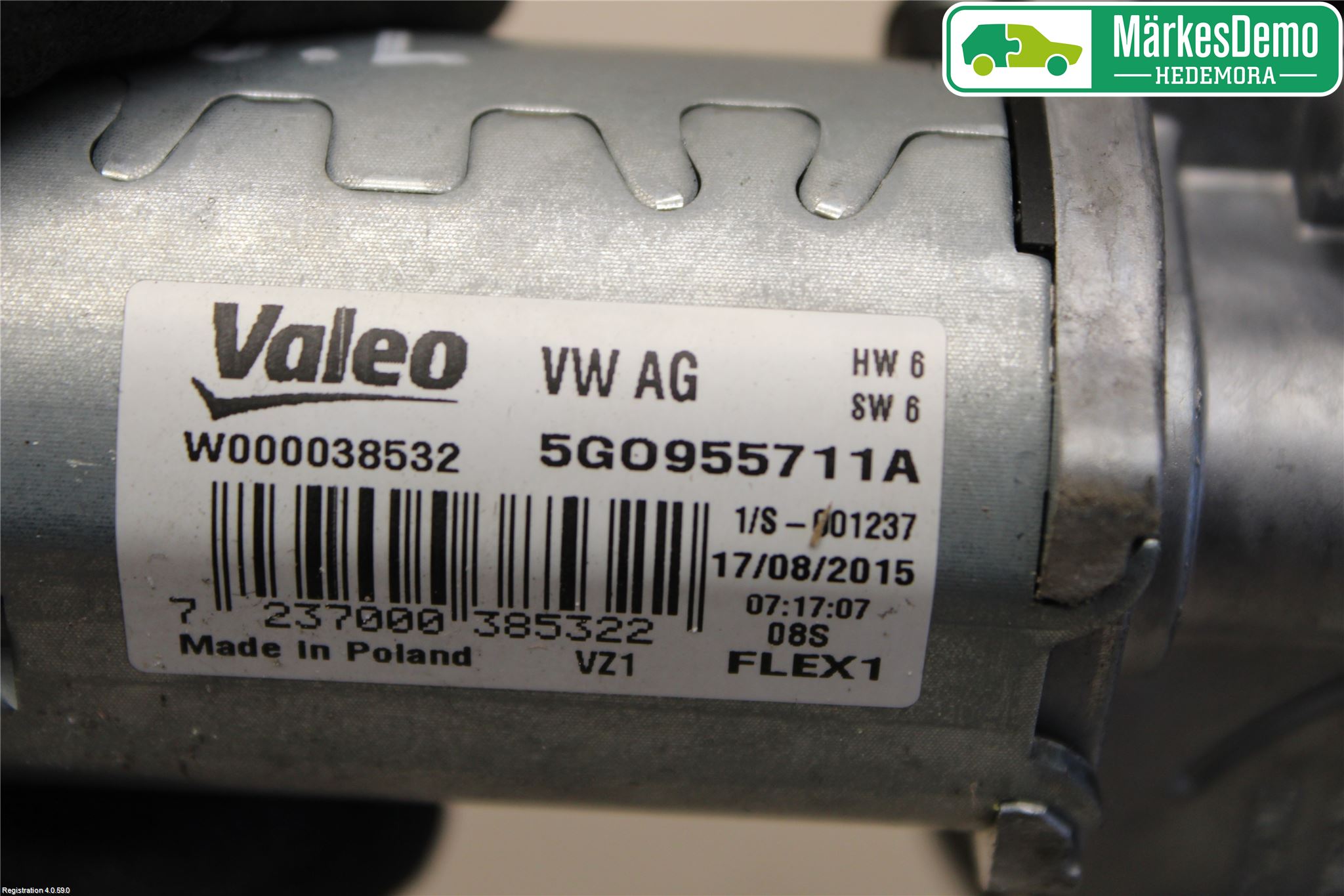 Volkswagen VW GOLF SPORTSVAN 15-20 Torkarmotor Baklucka