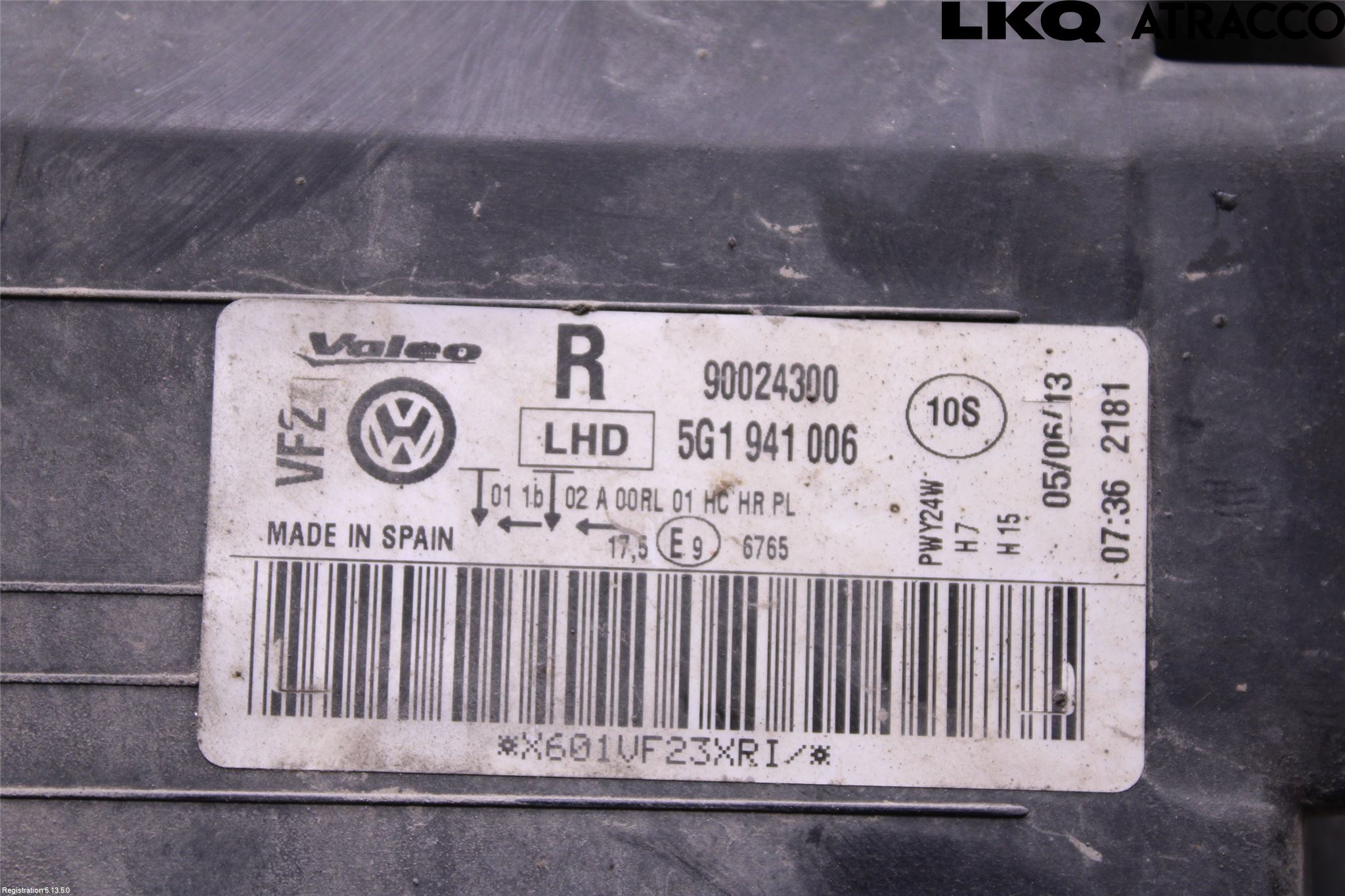 Volkswagen VW GOLF / E-GOLF VII 13-20 Strålkastare Höger