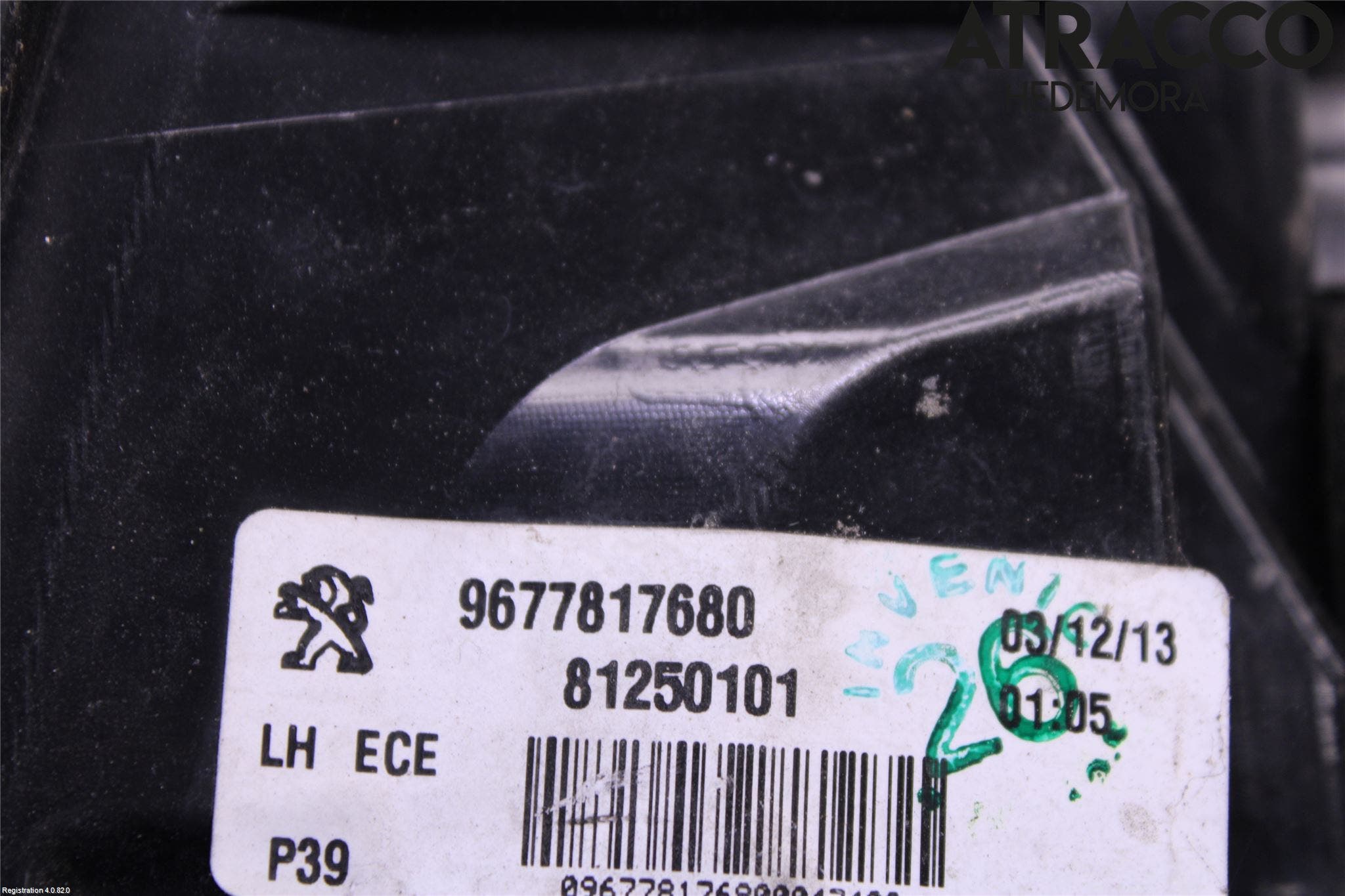 Peugeot 308 14-21 Bakljus Vänster