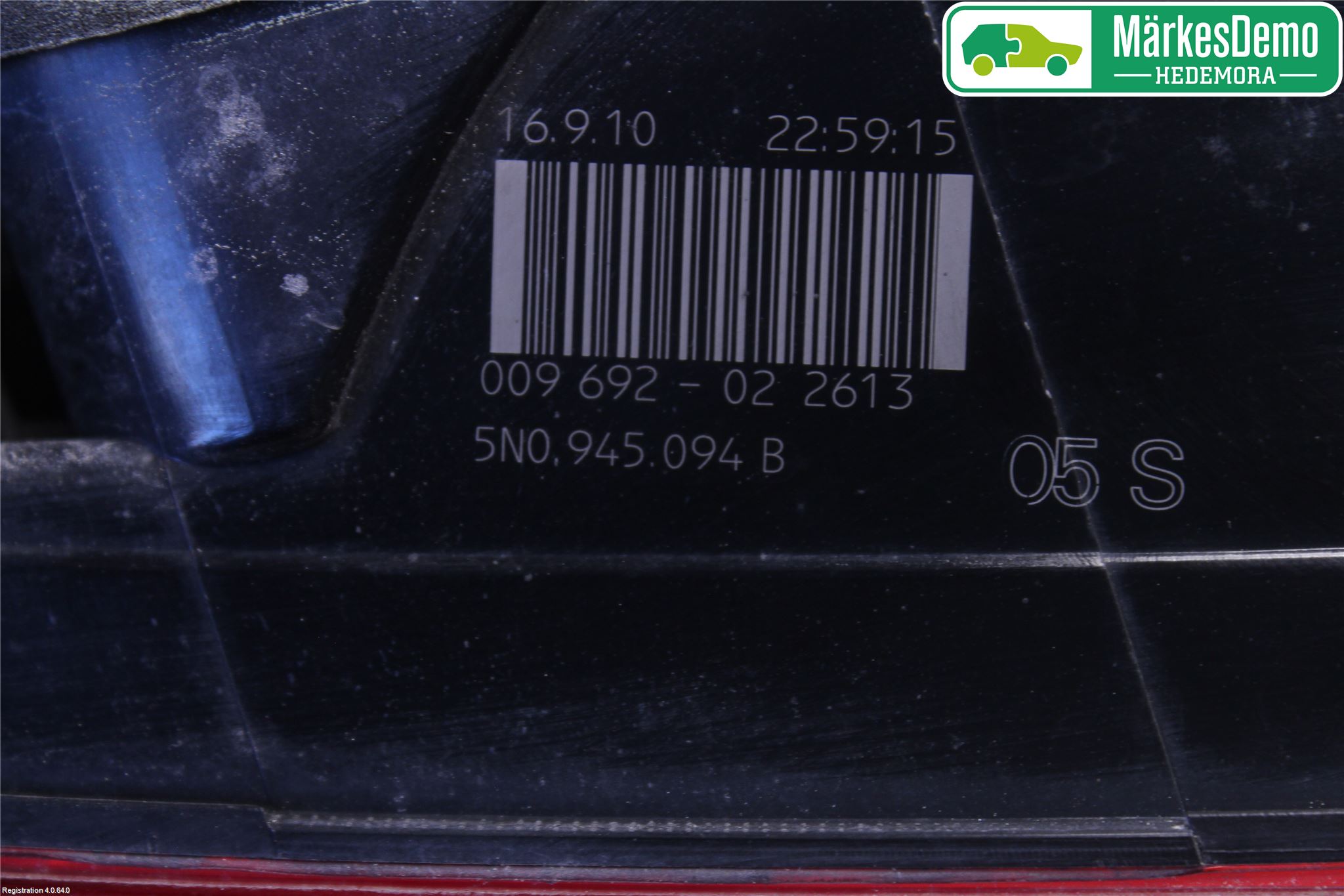 Volkswagen VW TIGUAN 07-16 Bakljus Lucka Hö