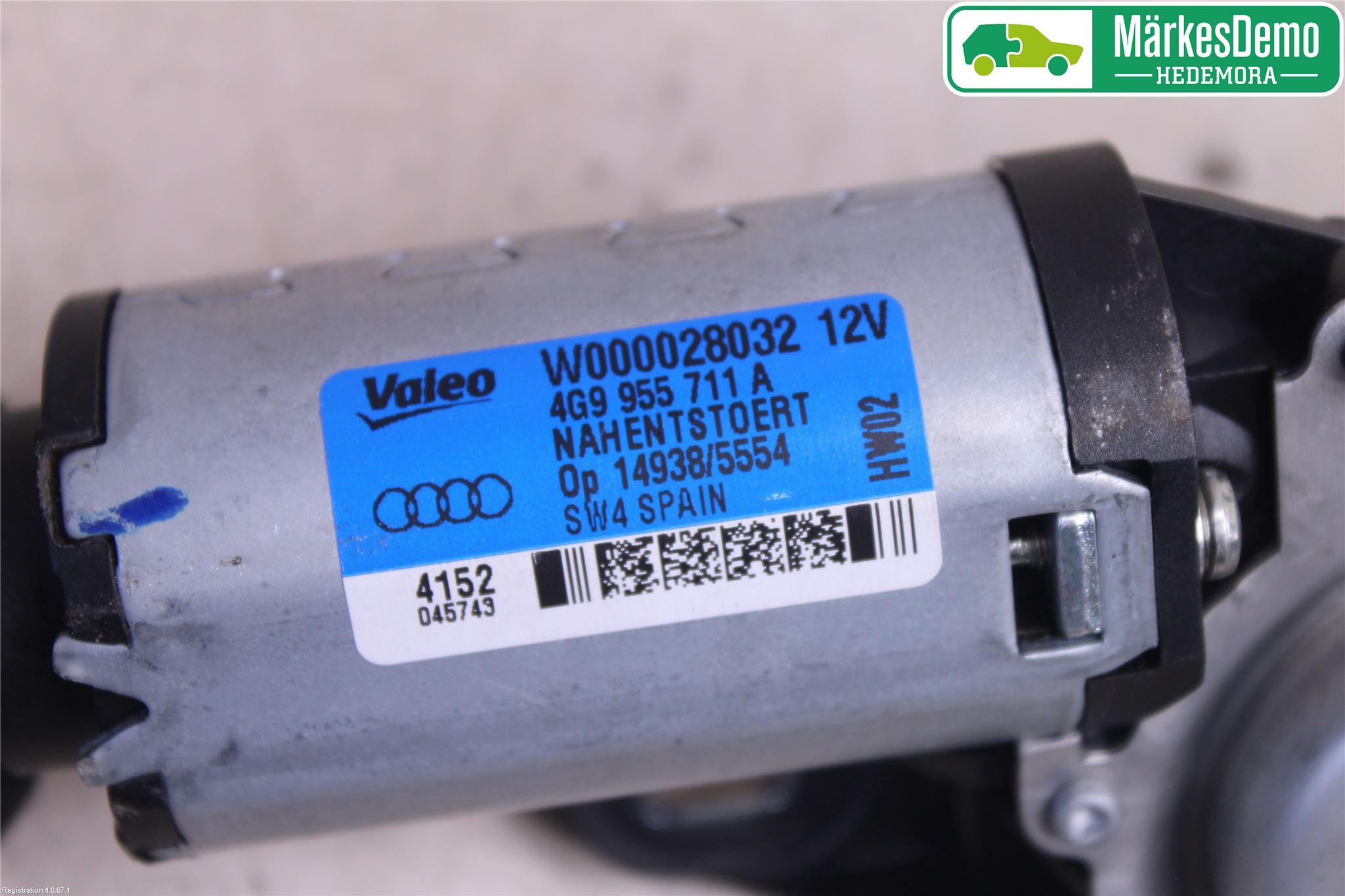 Audi A1/S1 11-18 Torkarmotor Baklucka