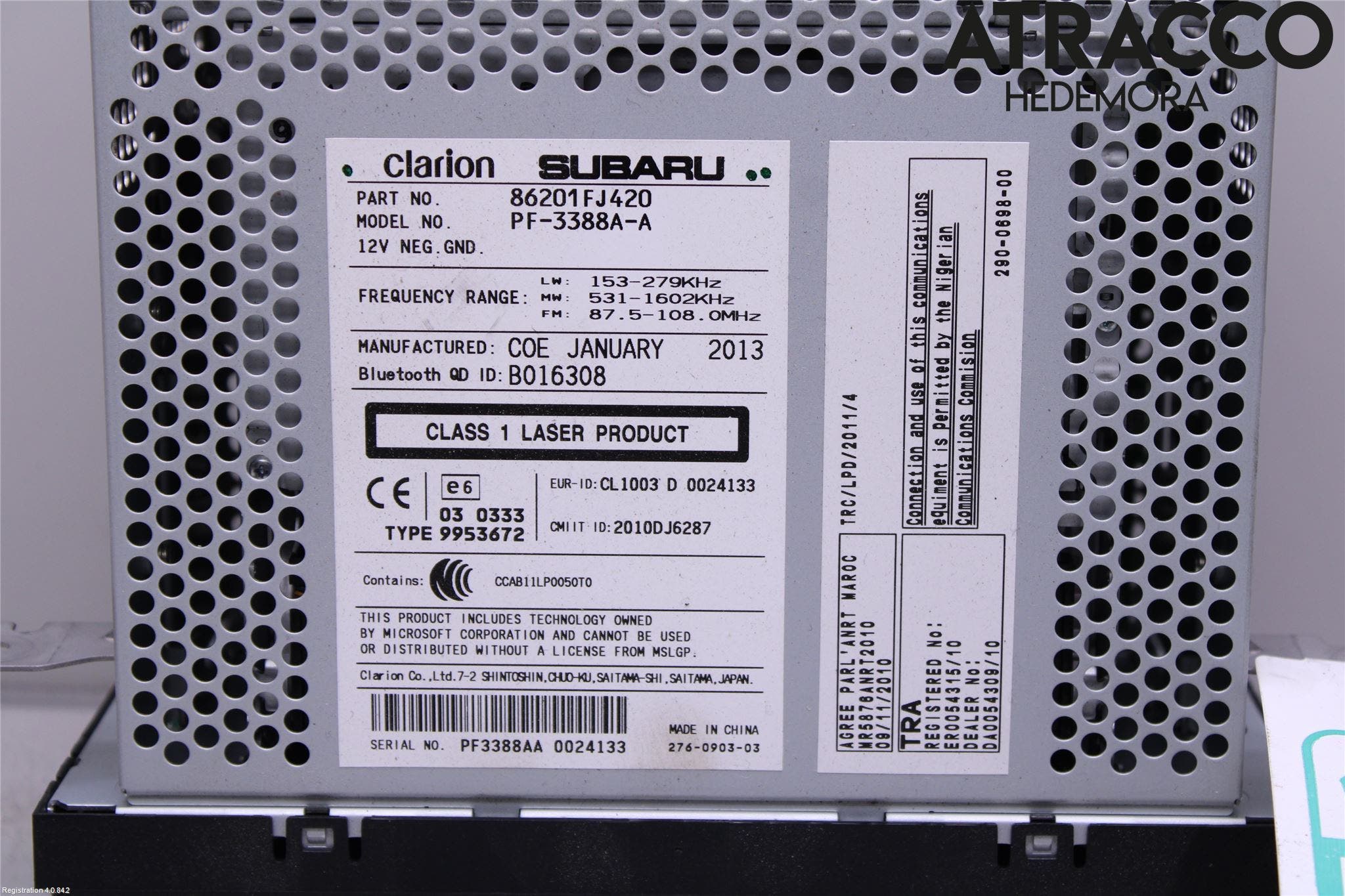 Subaru IMPREZA IV 13-17 Cd Radio - Multimediapanel