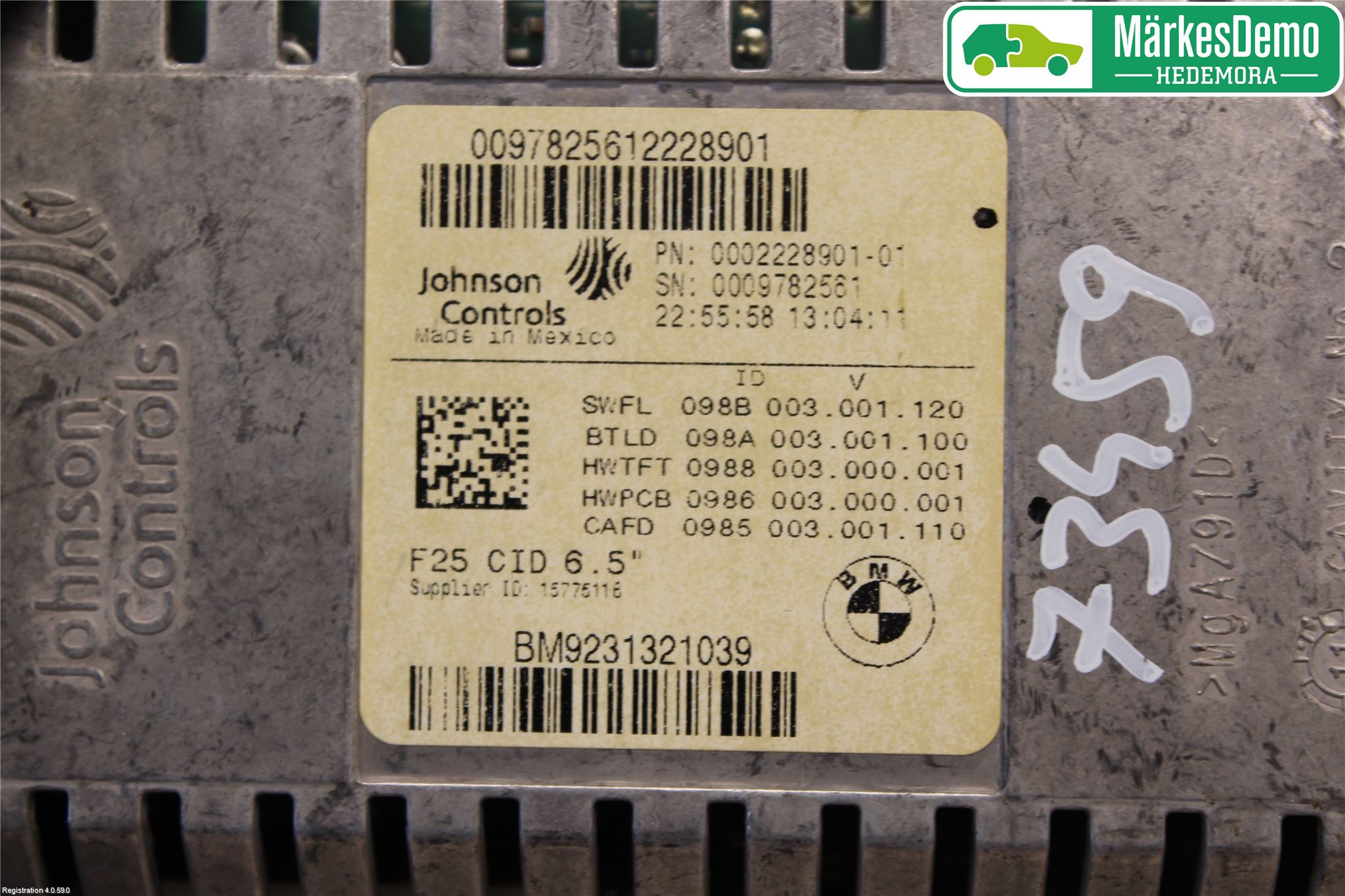 BMW X3 F25 10-17 Multifunktionsdisplay