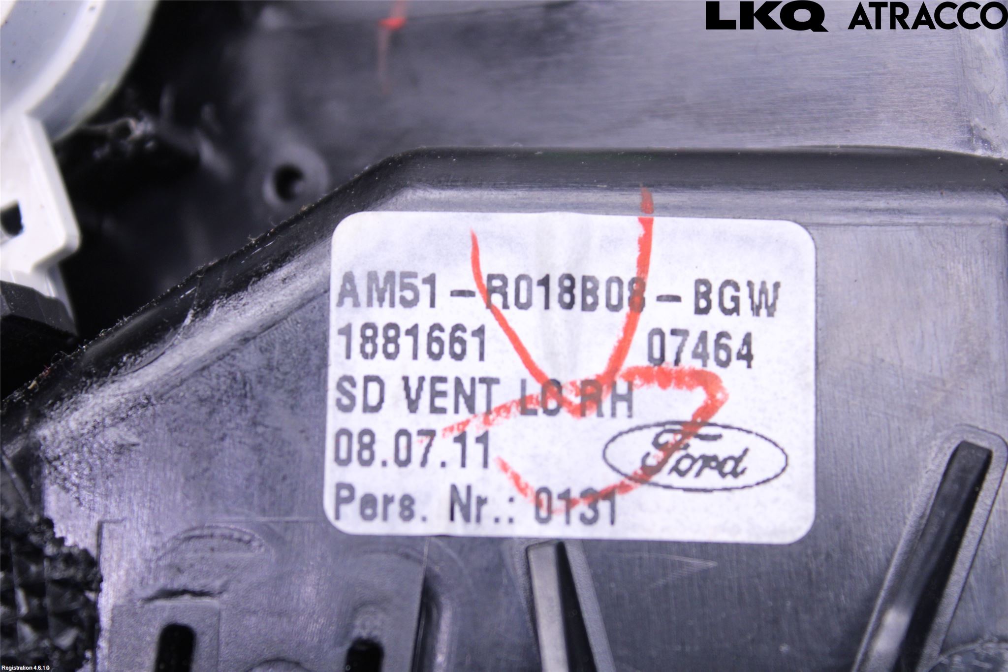 Ford C-MAX II  11-14 Defrosterkanal-Munstycke