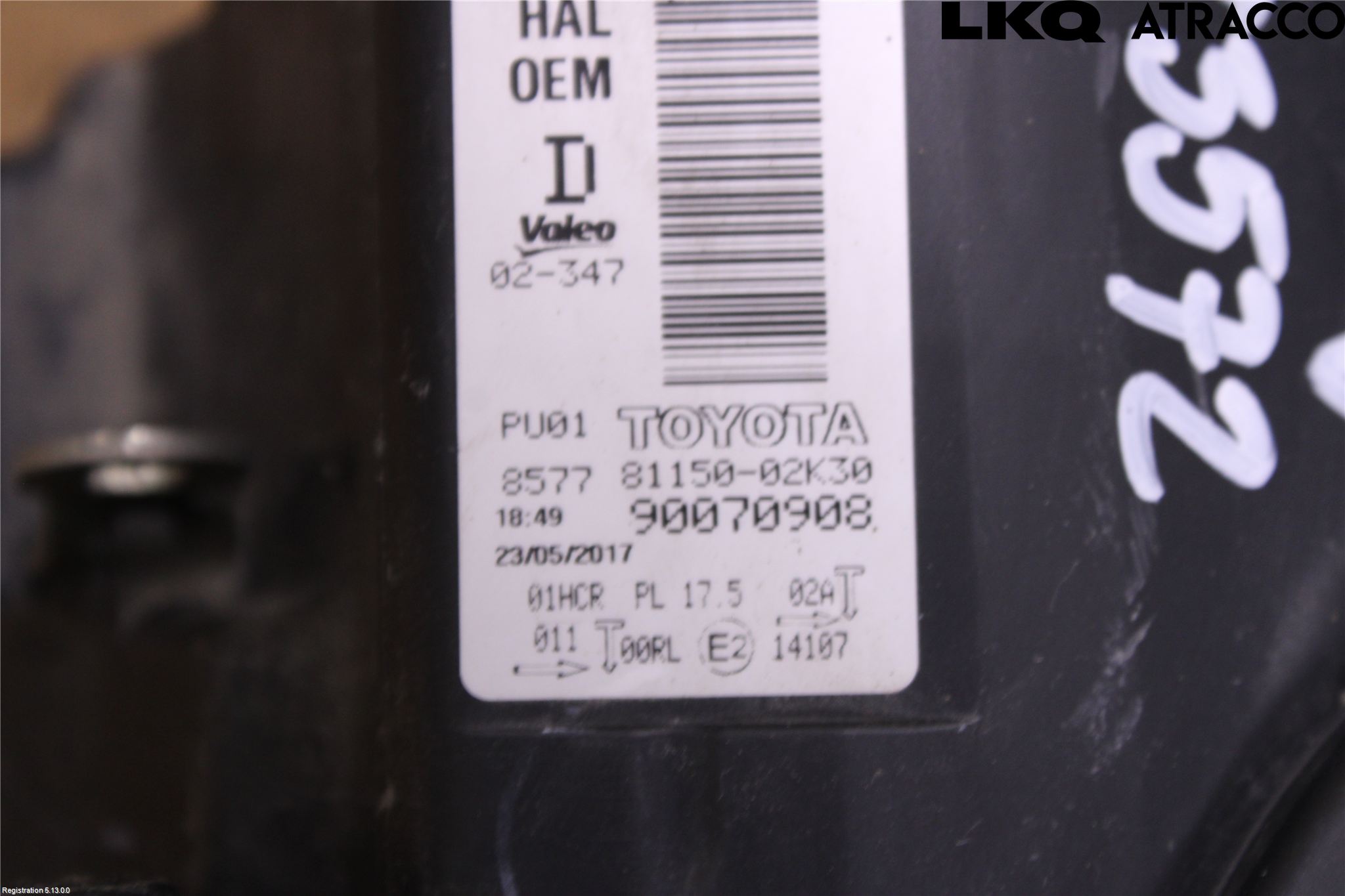 Toyota AURIS 13-19 Strålkastare Vänster
