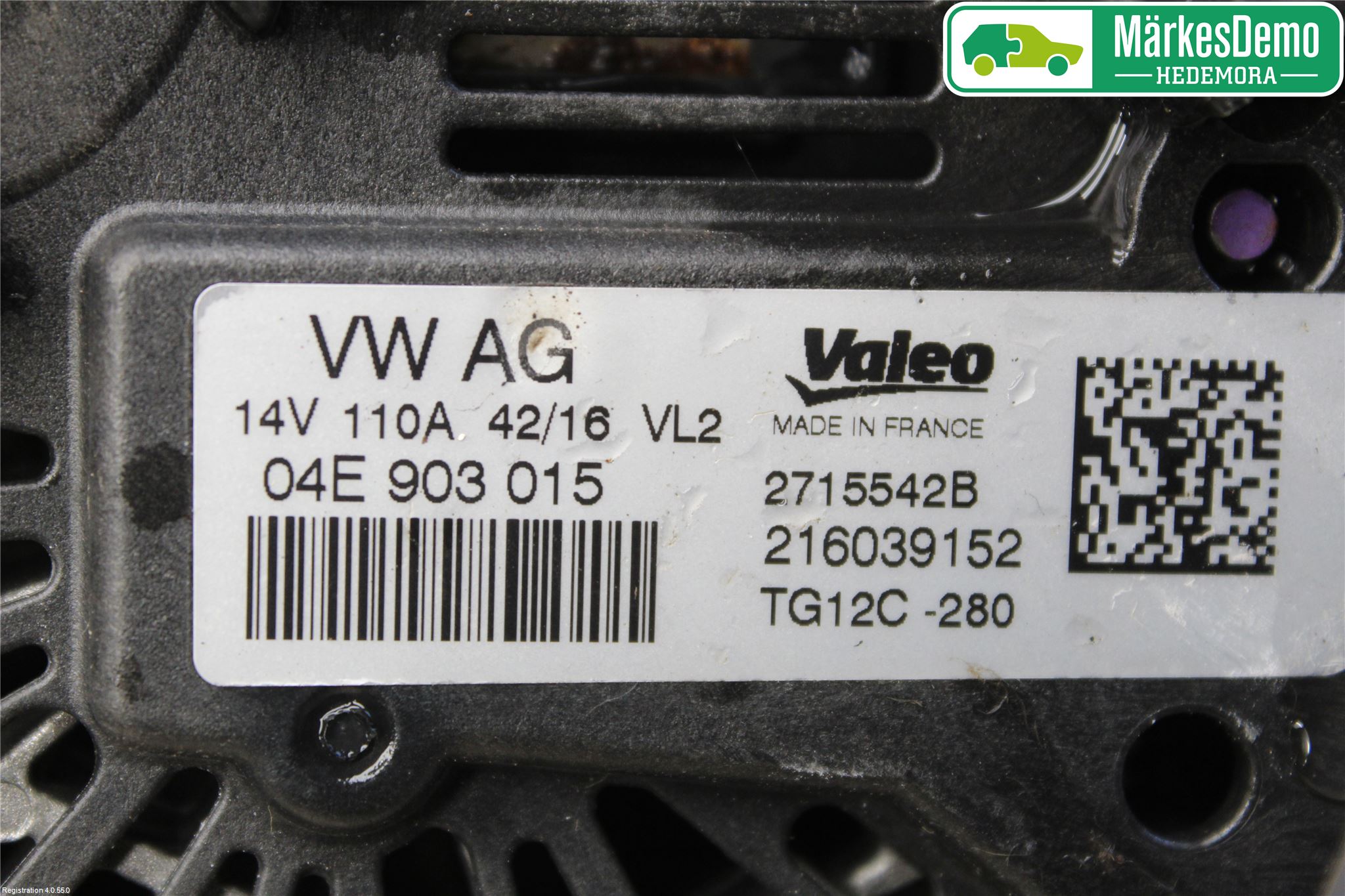 Volkswagen VW POLO 10-17 Generator