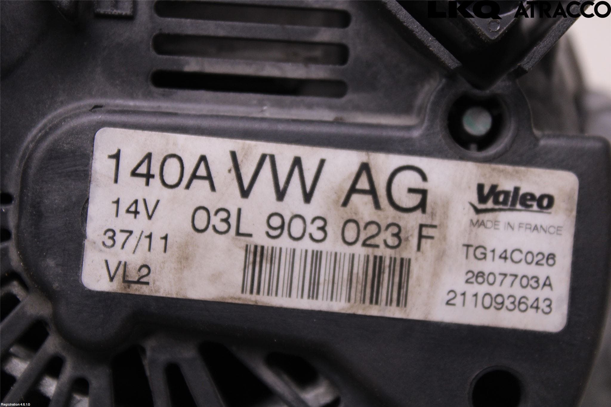 Volkswagen VW GOLF VI 09-13 Generator