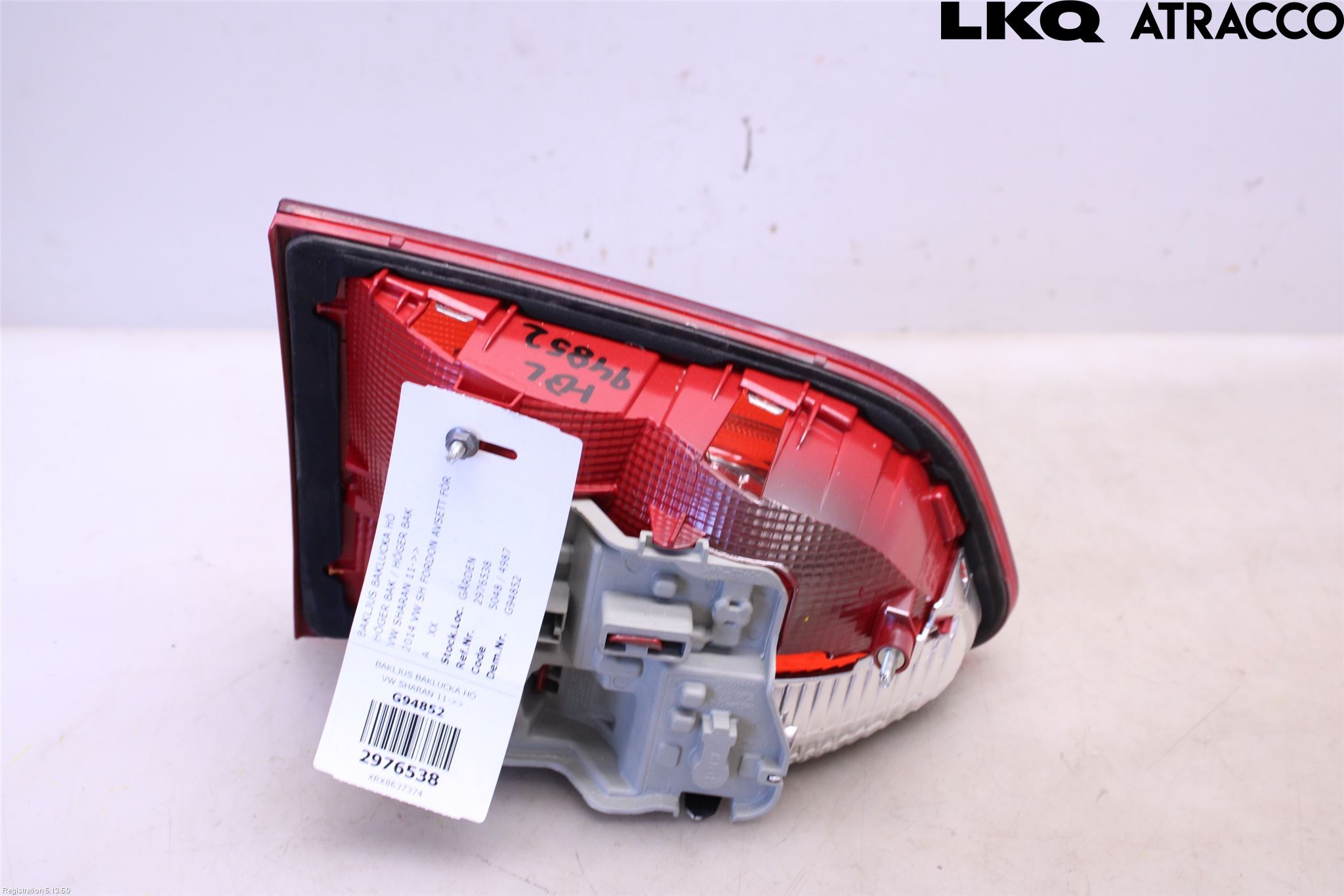 Volkswagen VW SHARAN 11- Bakljus Lucka Hö