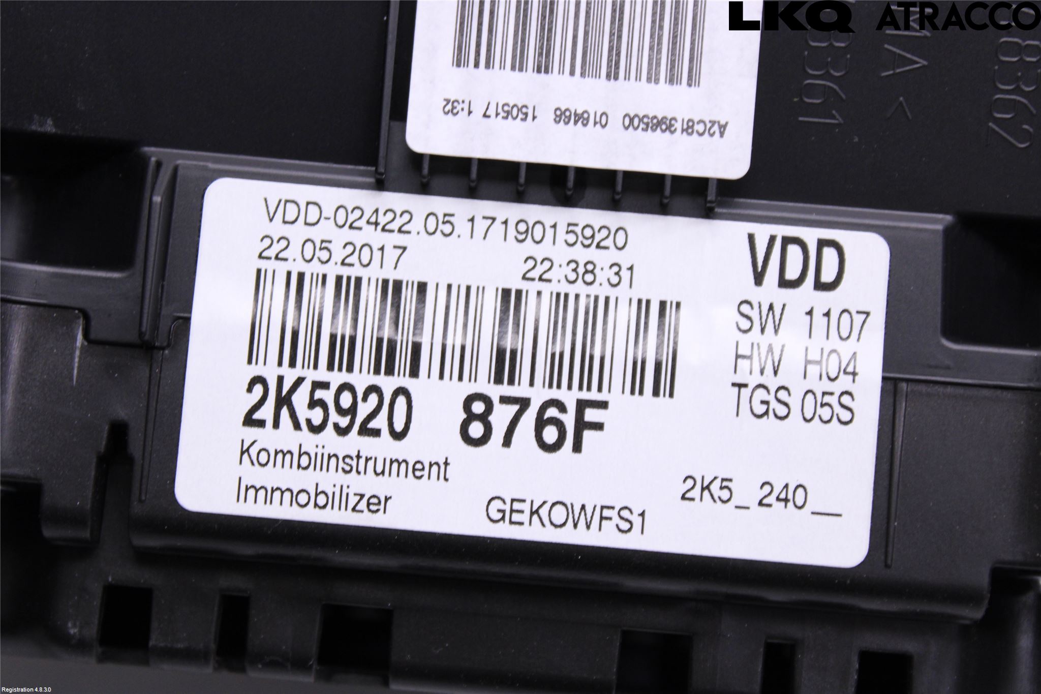 Volkswagen VW CADDY 16-20 Instrument Komb