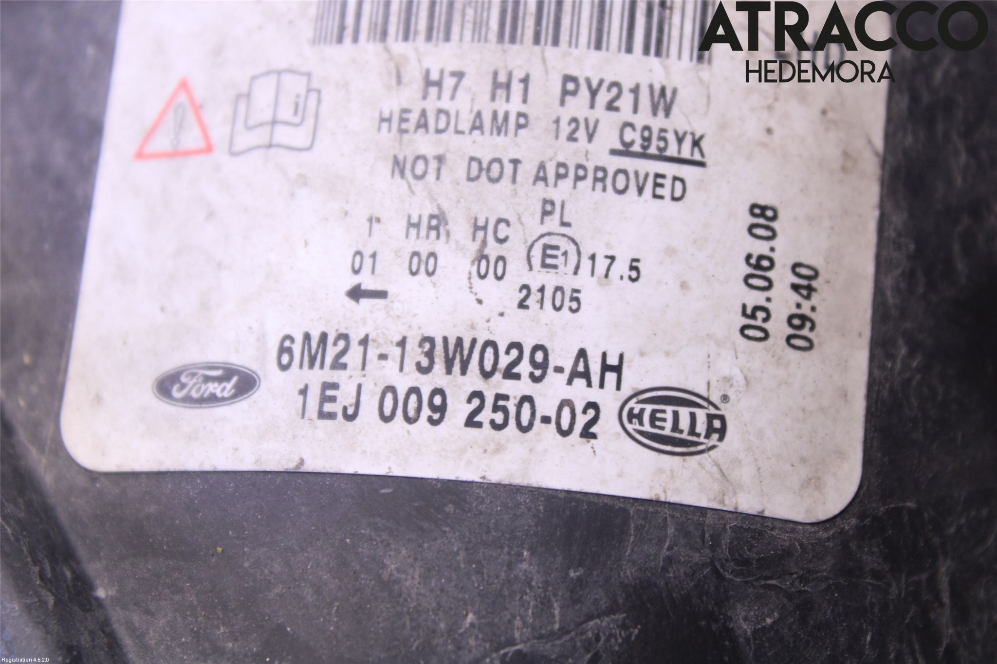 Ford S-MAX 06-15 Strålkastare Höger