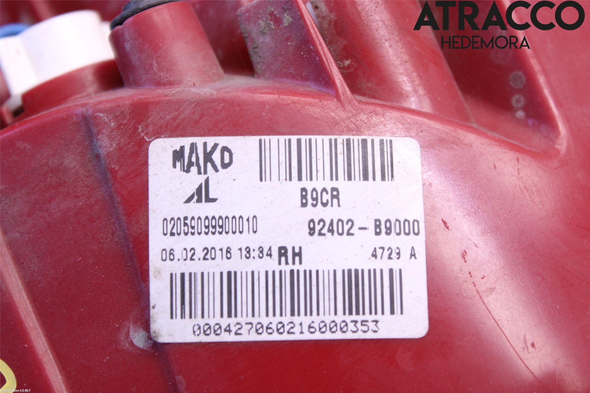 Hyundai i10 BA 14-16 Bakljus Höger